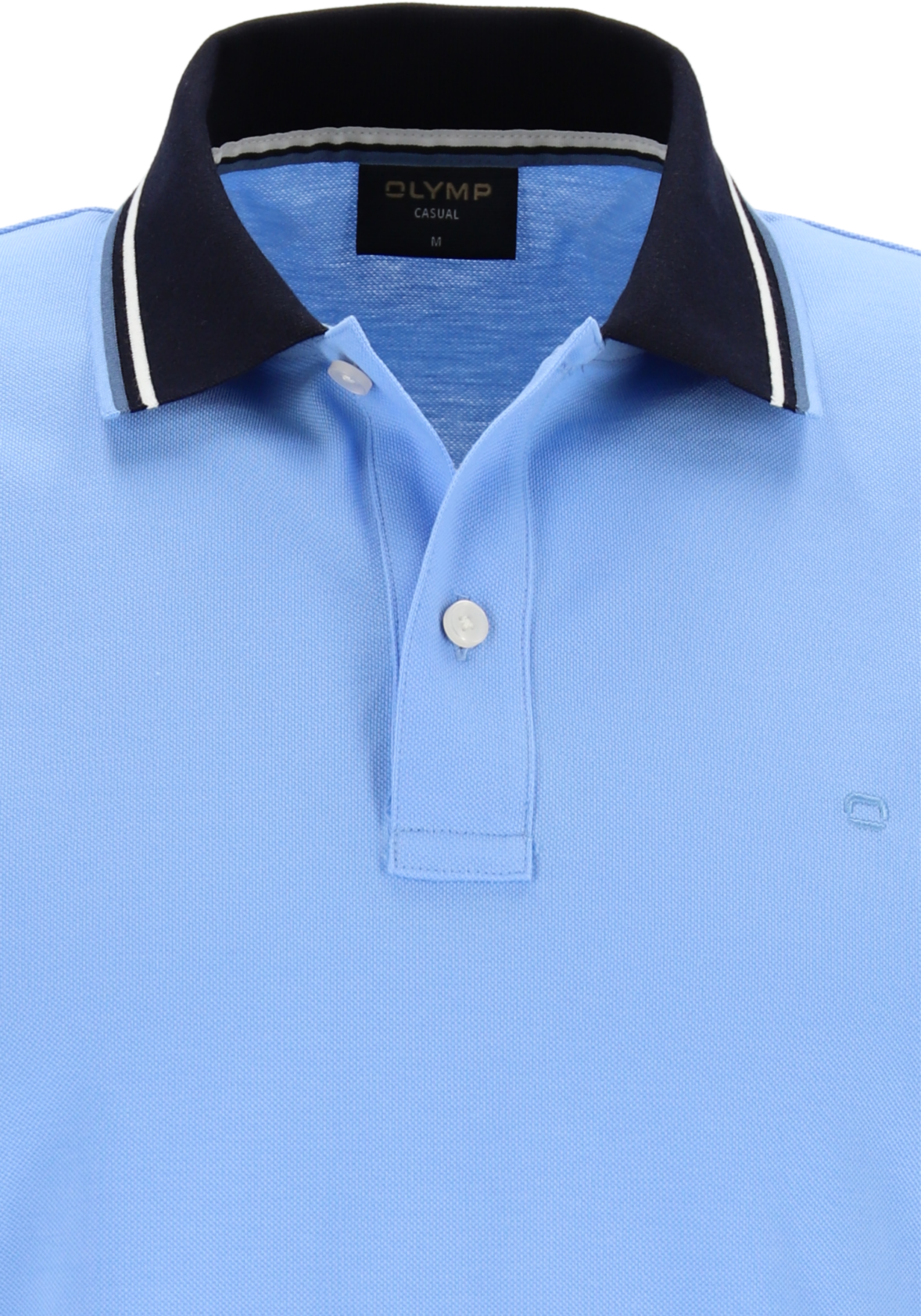 OLYMP Polo Casual, modern fit polo, lichtblauw