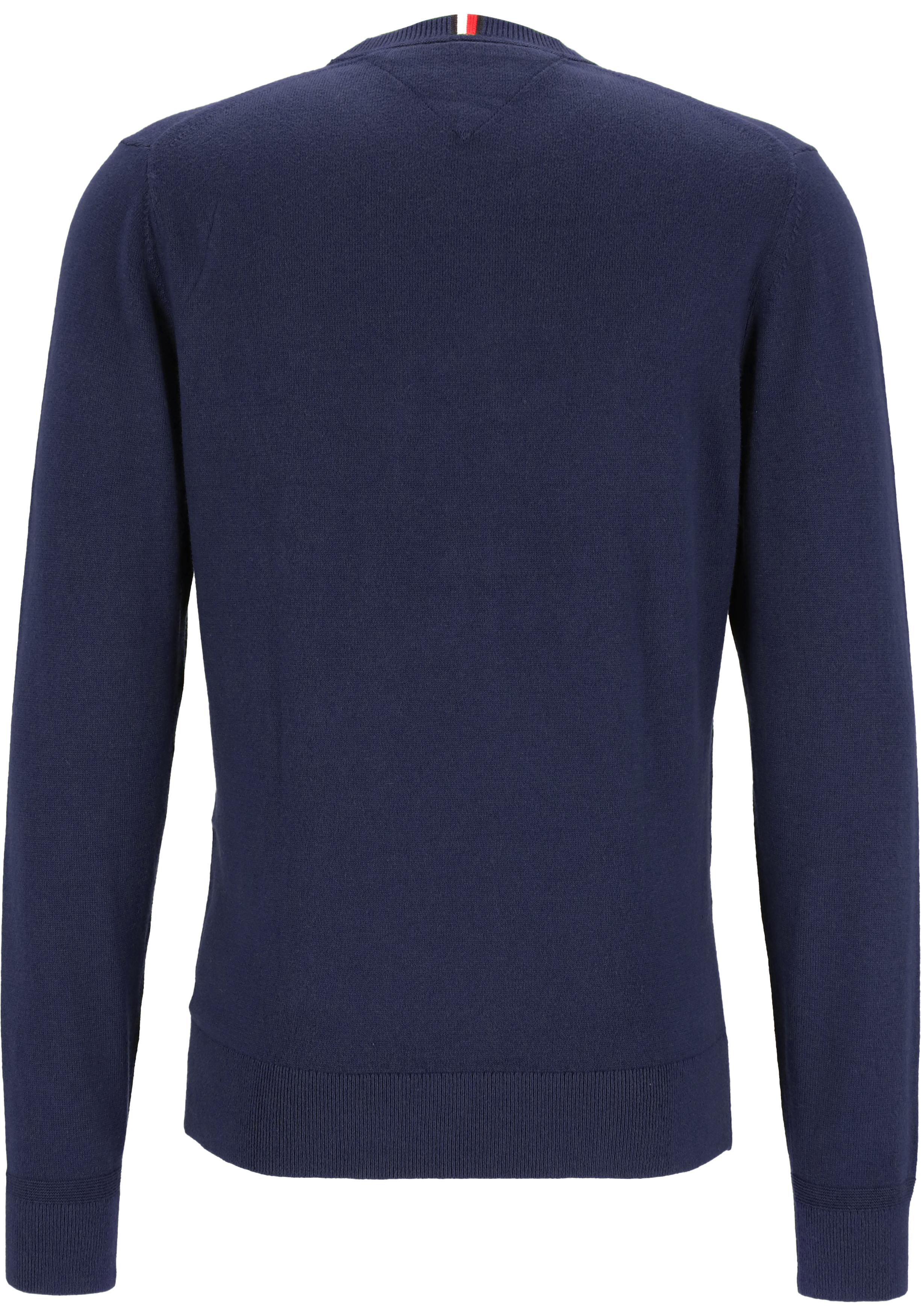 Tommy Hilfiger O-hals trui katoen met kasjmier, Pima Organic Cotton Cashmere, donkerblauw (Desert Sky)