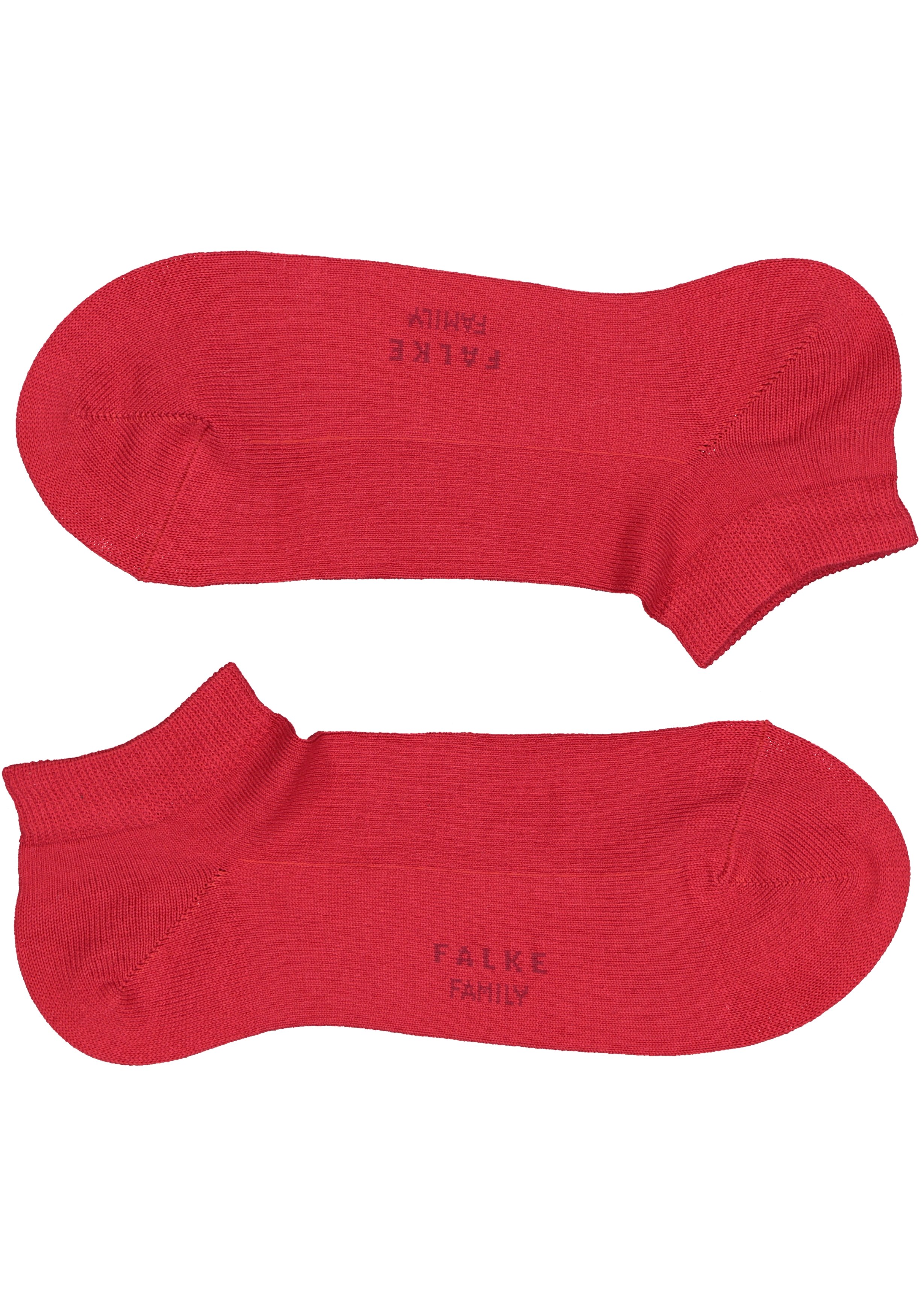 FALKE Family dames enkelsokken, katoen, rood (scarlet)