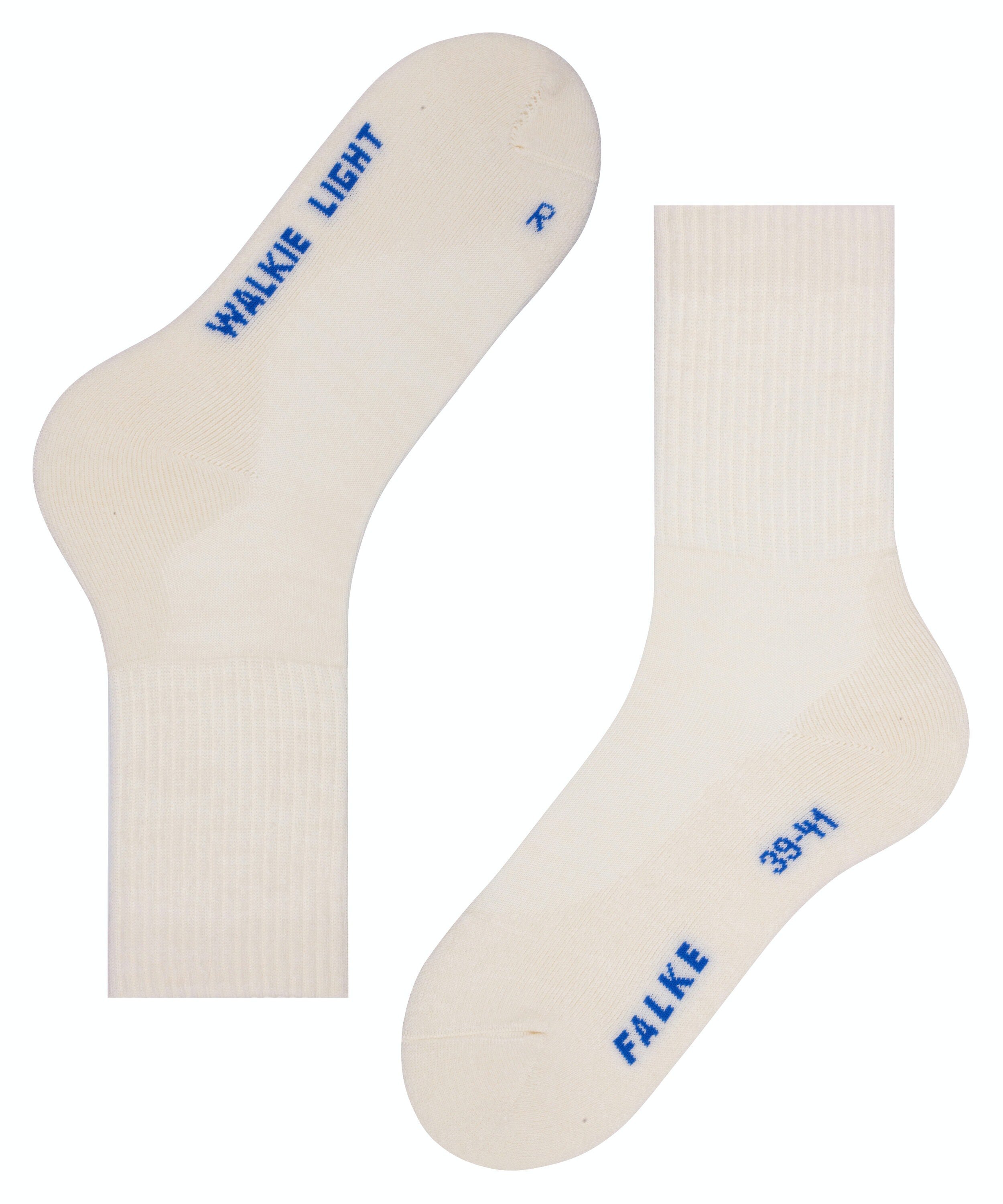 FALKE Walkie Light unisex wandelsokken, wit (woolwhite)