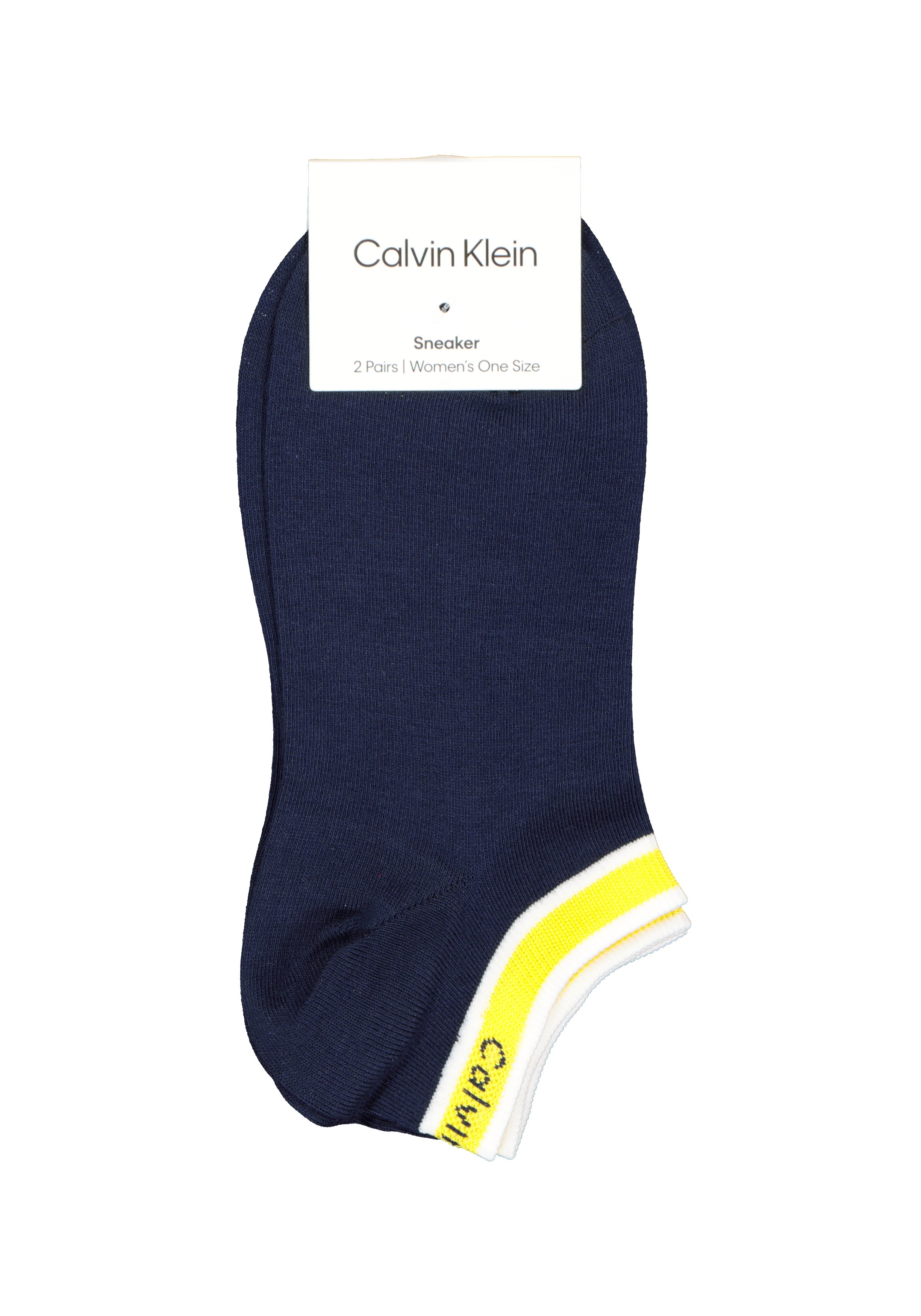 Calvin Klein damessokken Spencer (2-pack), enkelsokken logo boord, blauw