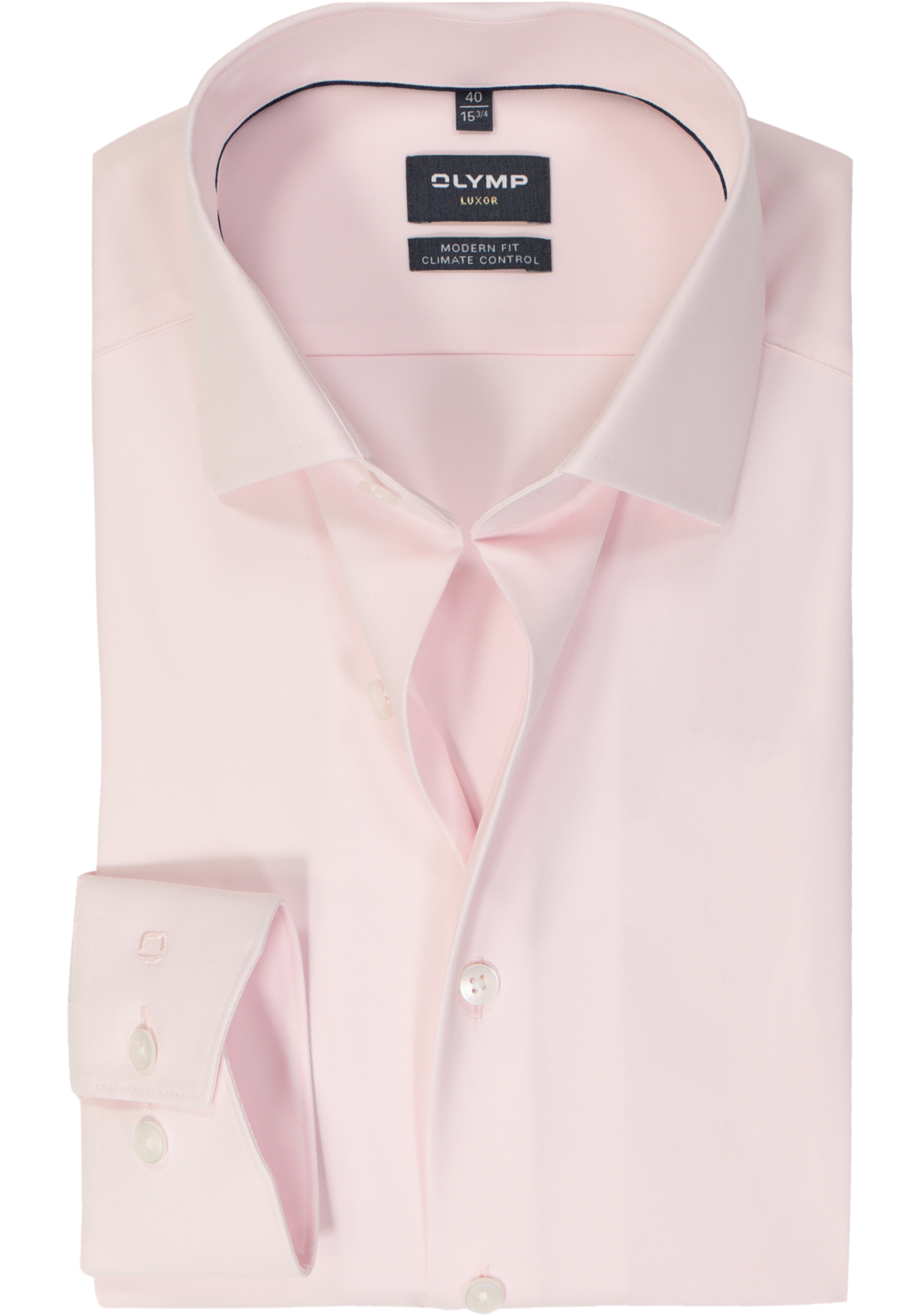 OLYMP 24/7 modern fit overhemd, twill, roze