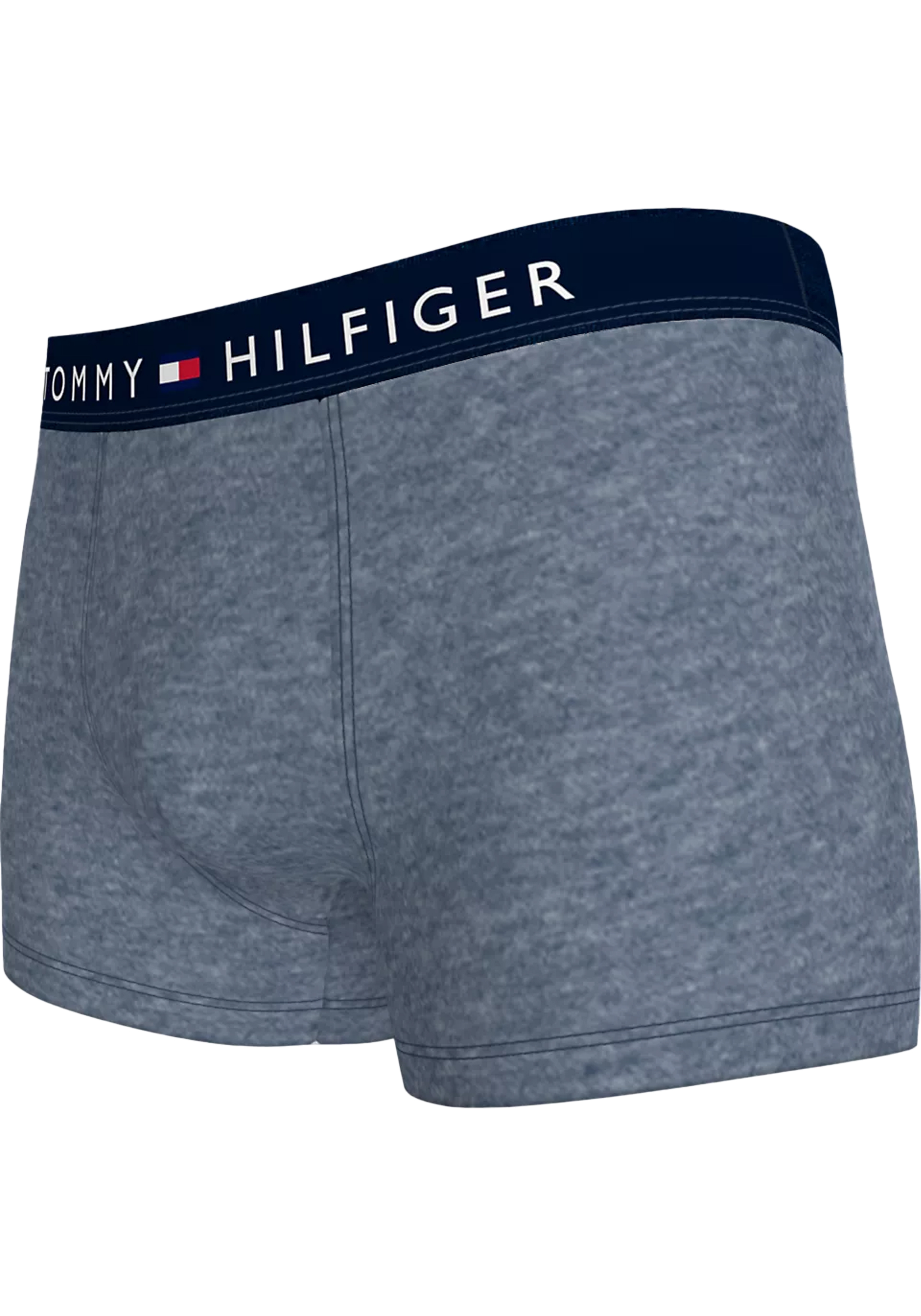 Tommy Hilfiger trunk (3-pack), heren boxers normale lengte, blauw en grijs melange