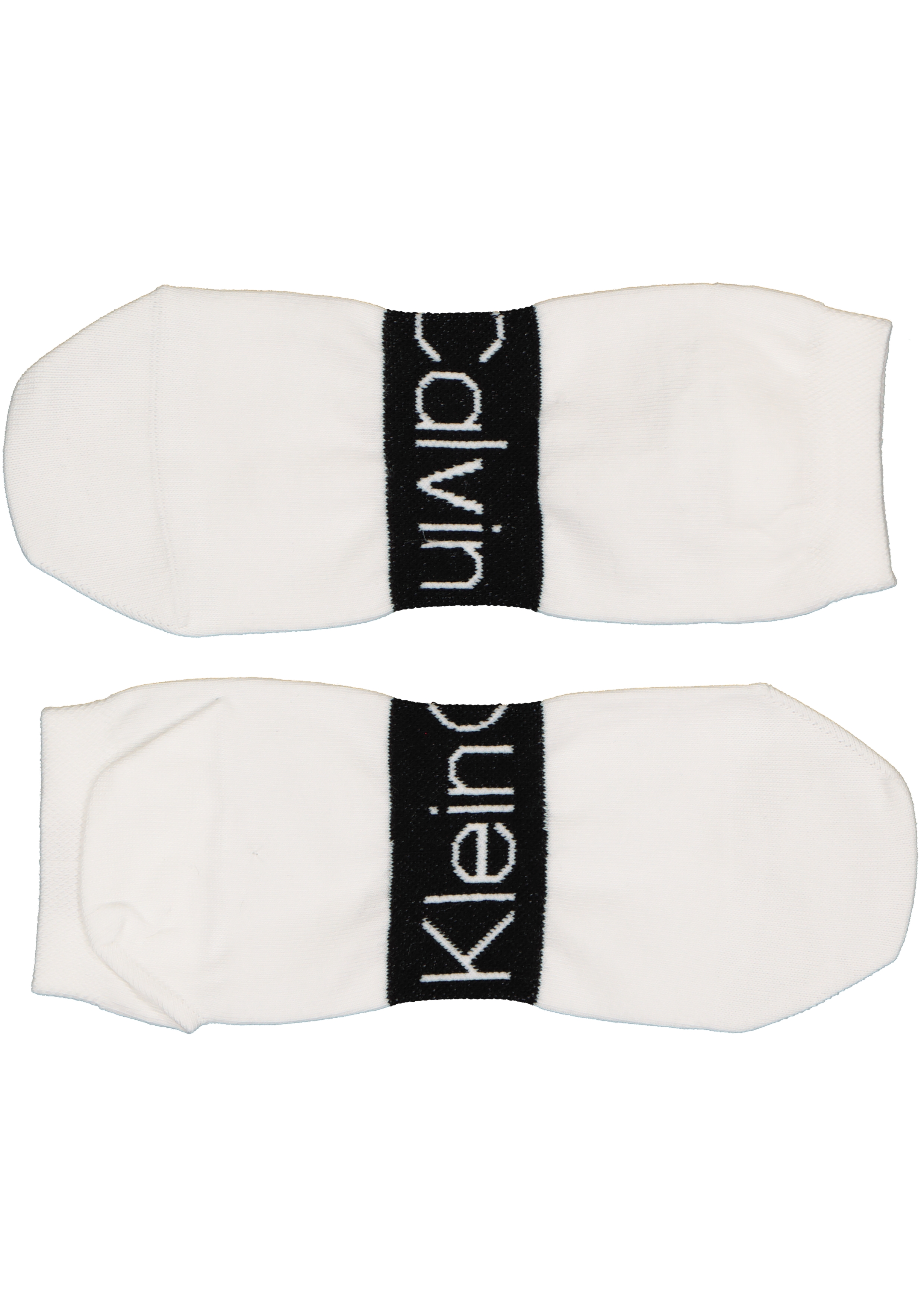 Calvin Klein herensokken Dirk (2-pack), enkelsokken, wit en grijs met logo