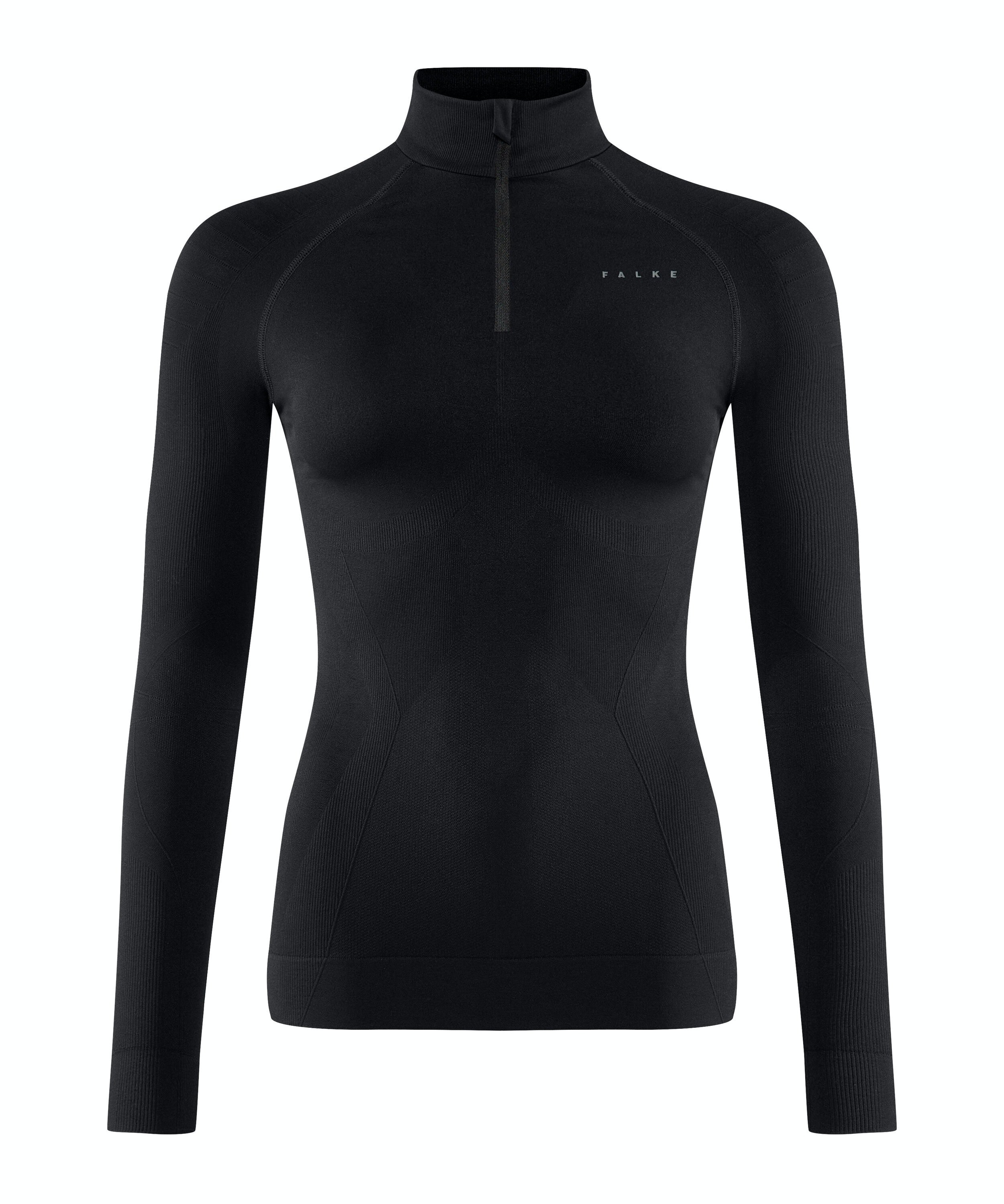 FALKE dames lange mouw shirt Maximum Warm, thermoshirt, zwart (black)