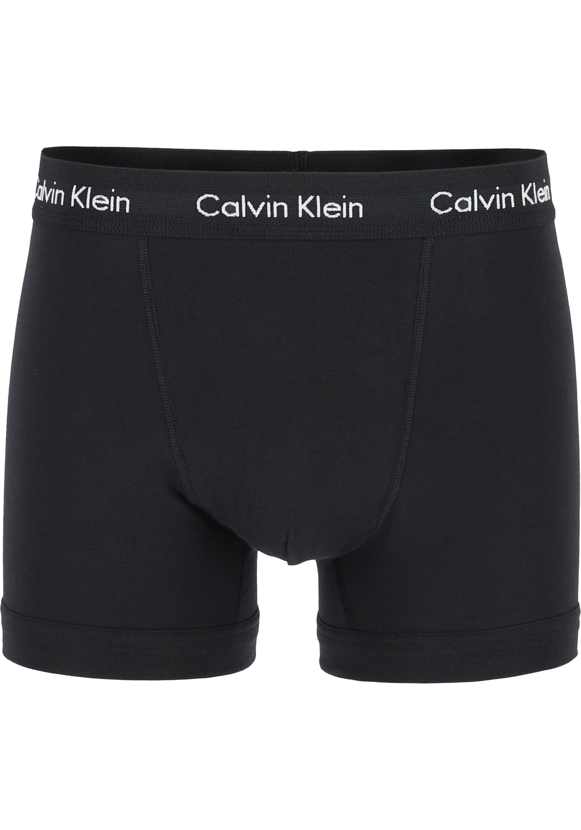 Calvin Klein trunks (3-pack), heren boxers normale lengte, zwart, wit en gestreept