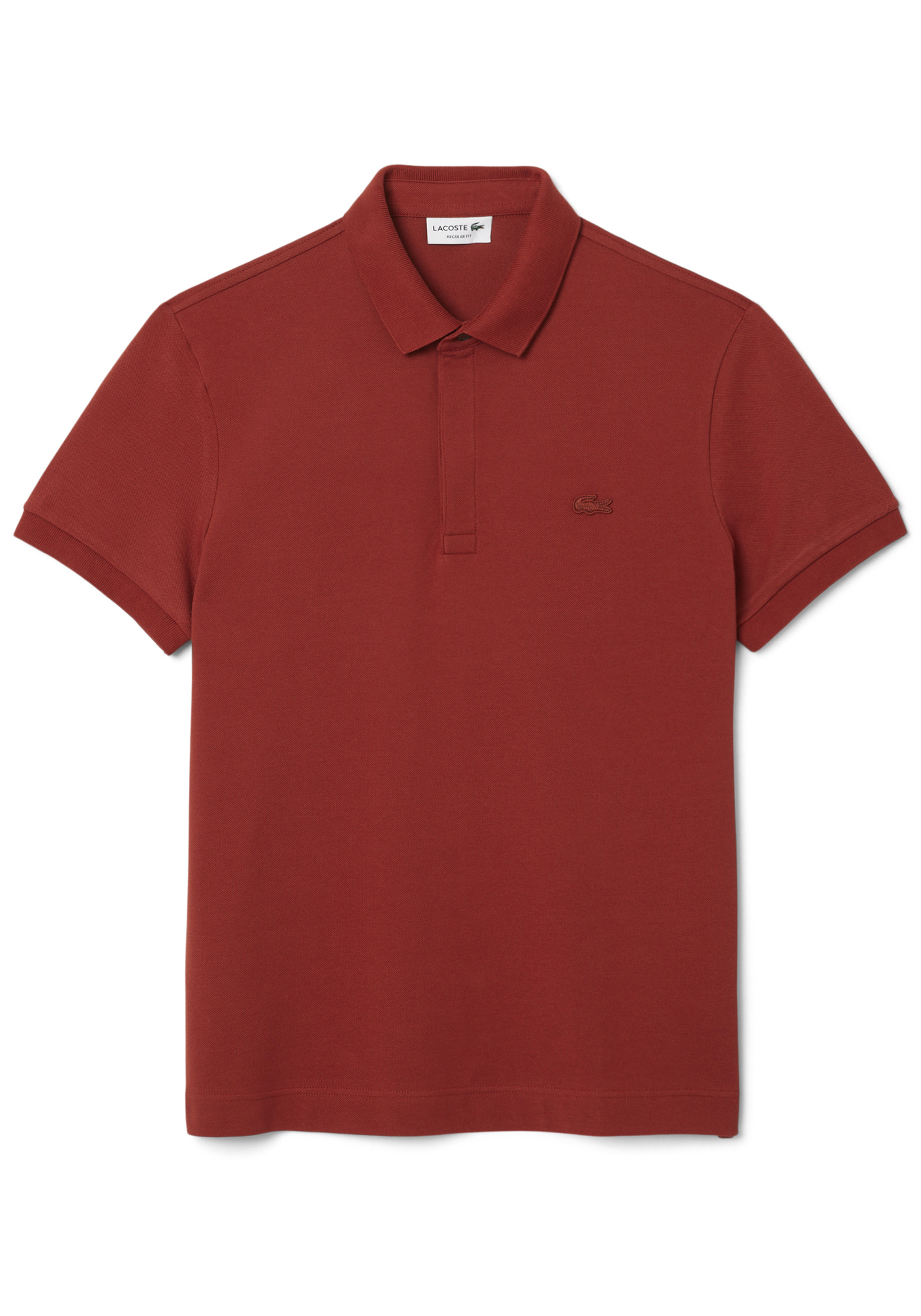 Lacoste Paris Stretch Pique Polo Regular Fit, roodbruin