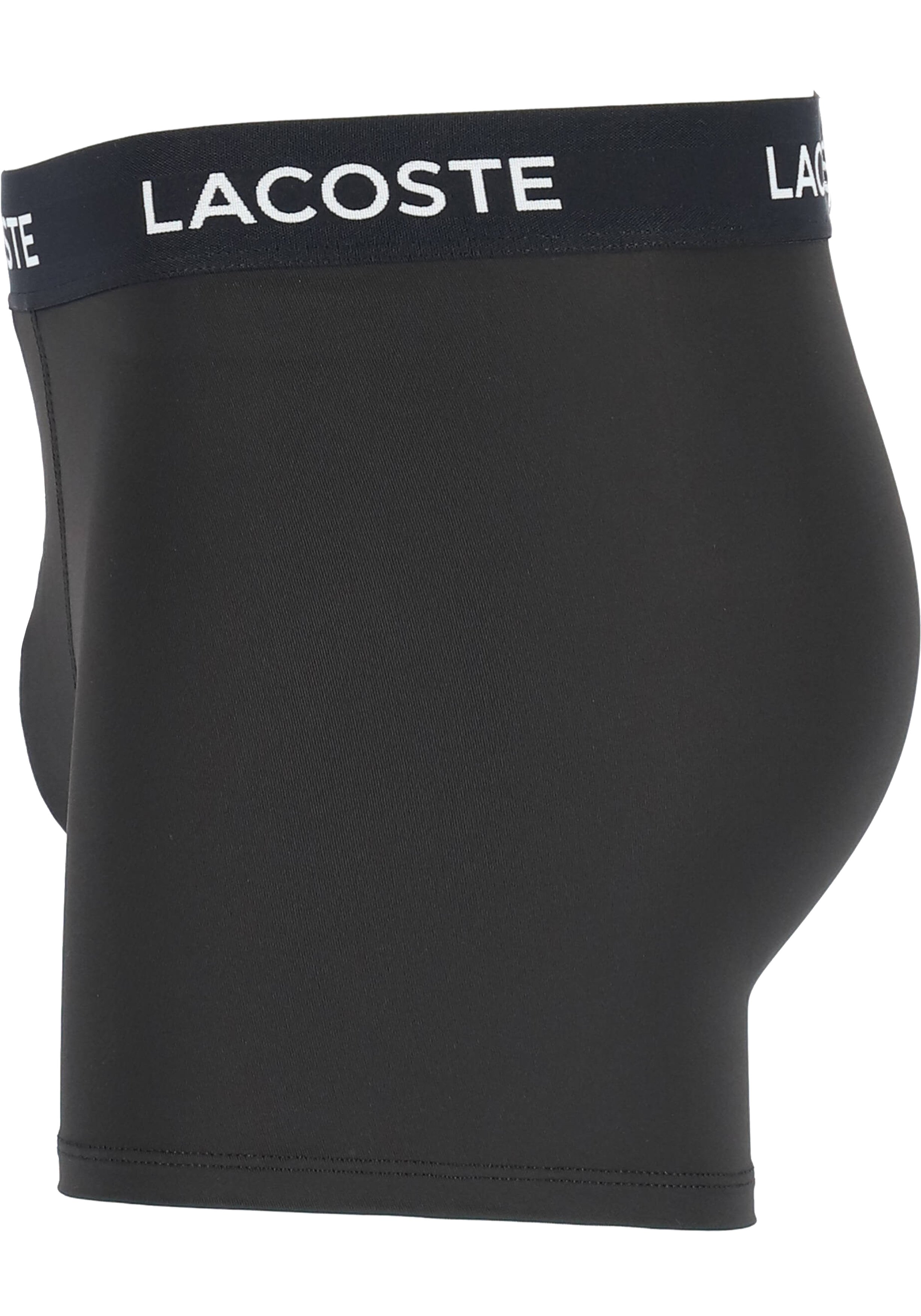 Lacoste Boxer Trunks (3-pack), heren boxers microfiber kort, zwart