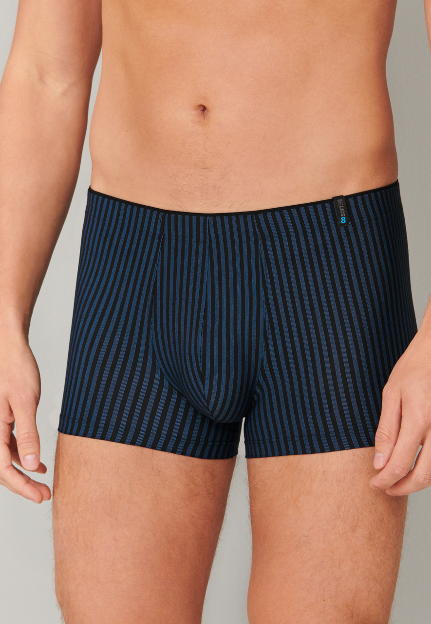 SCHIESSER Long Life Soft boxer (1-pack), heren shorts marine-zwart gestreept