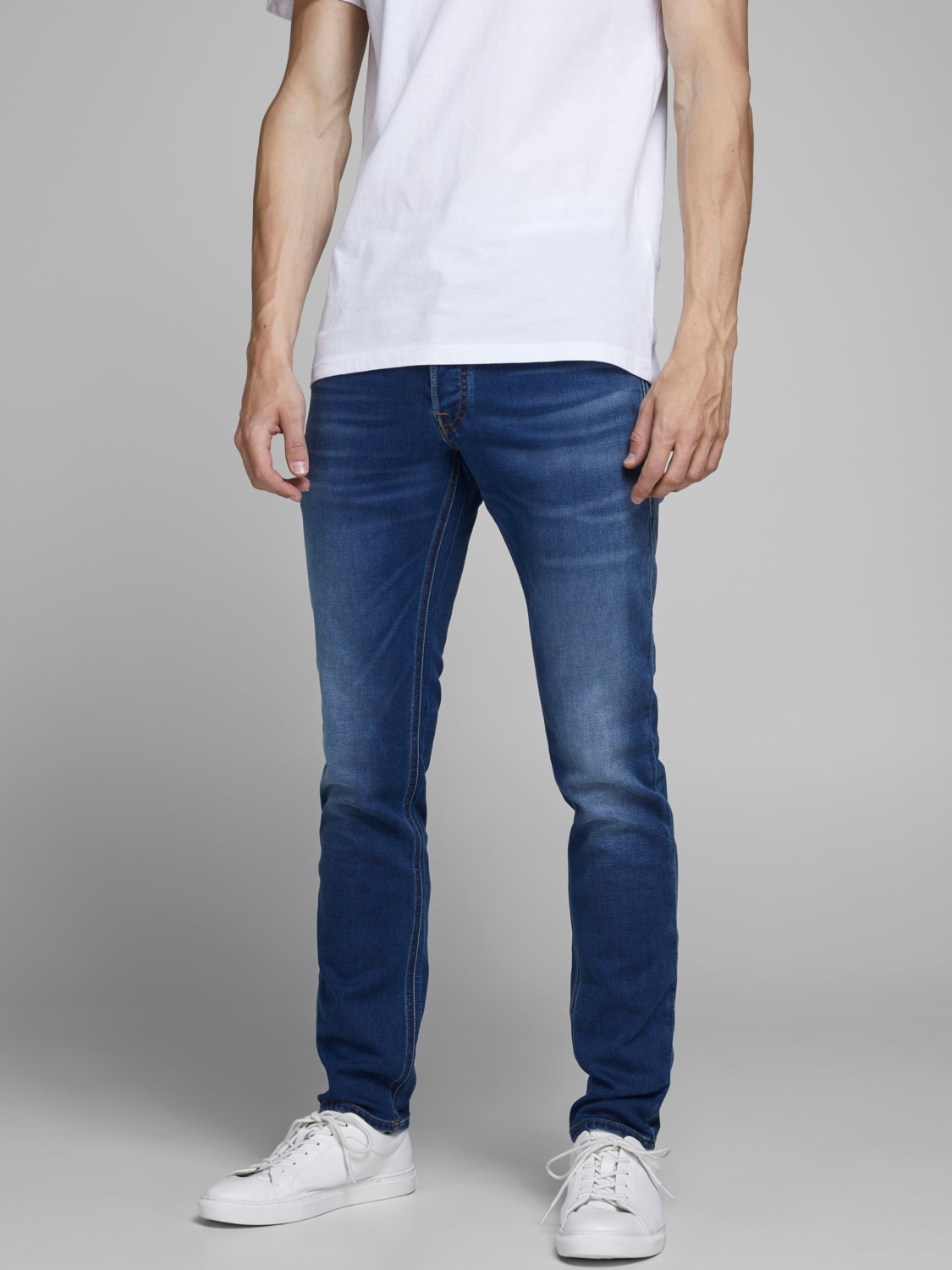 JACK & JONES Glenn Icon loose fit, heren jeans, denimblauw