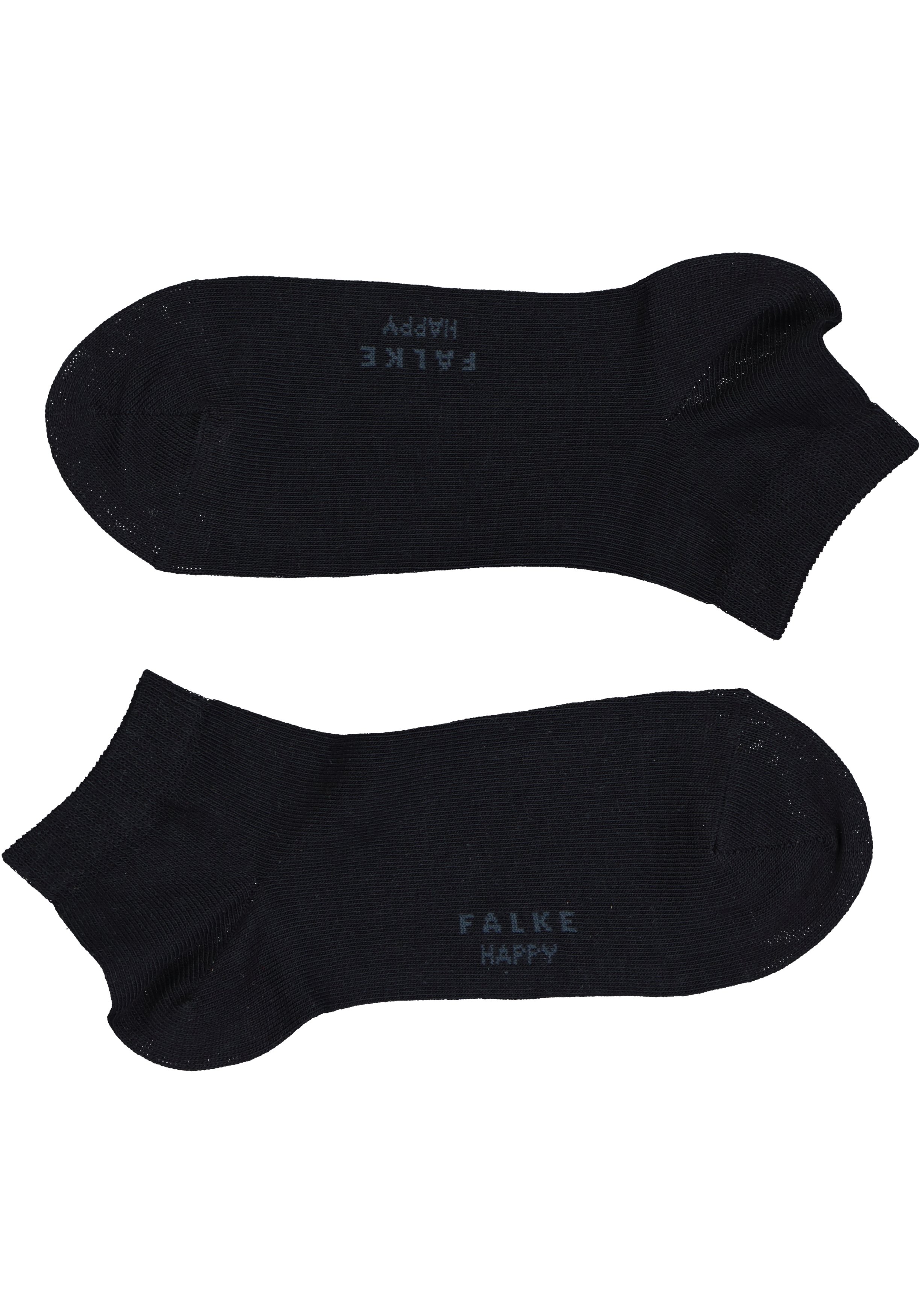 FALKE Happy dames enkelsokken (2-pack), katoen, donker marine blauw (dark navy)