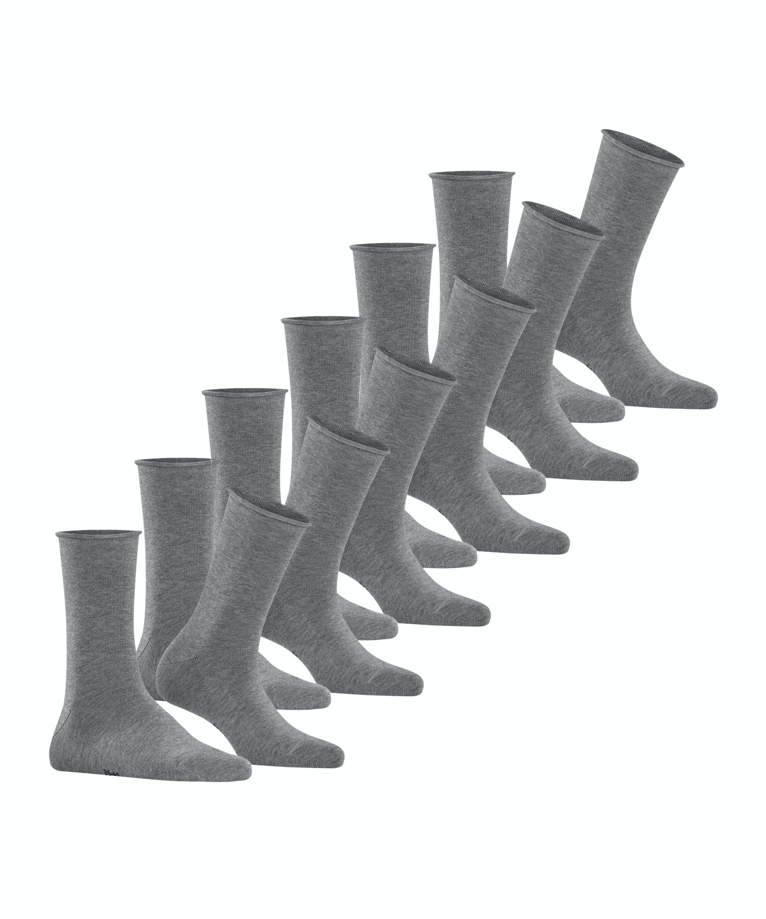 FALKE Happy Bundle 6-Pack damessokken, grijs (light greymel.)