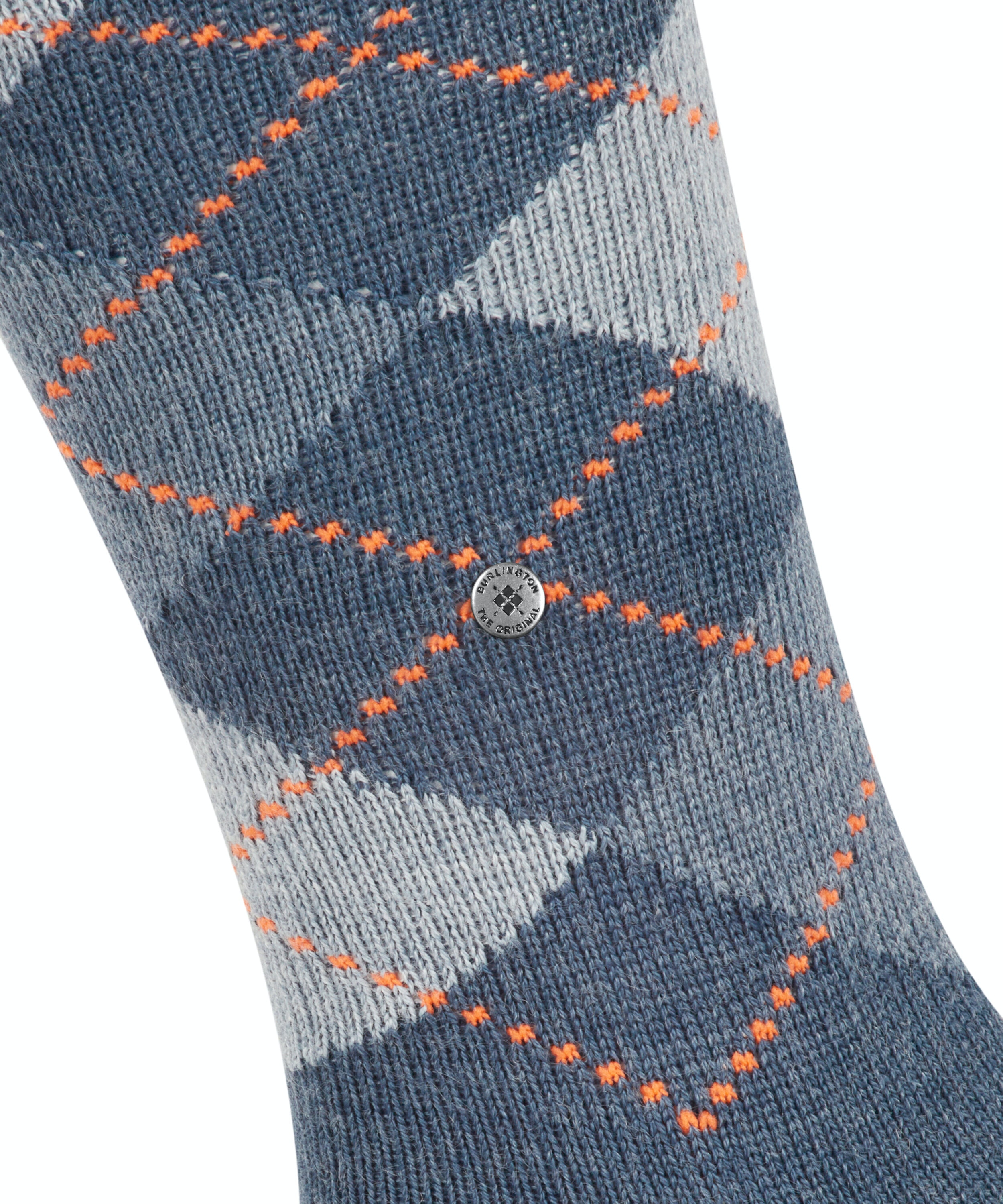 Burlington Preston heren kniekousen, blauw (orion blue)