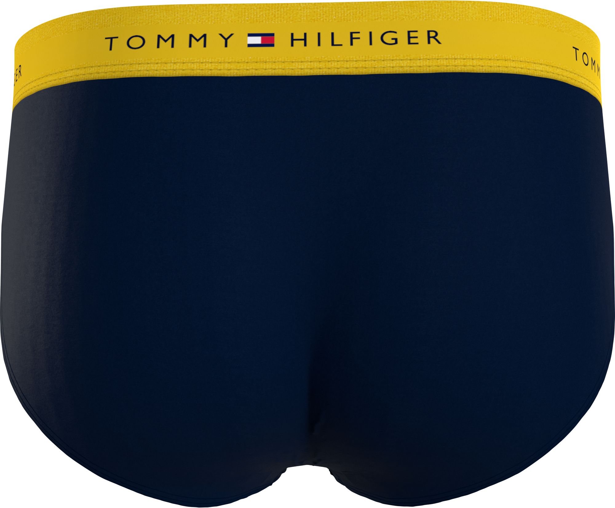 Tommy Hilfiger hipster brief (3-pack), heren slips, blauw met gekleurde tailleband