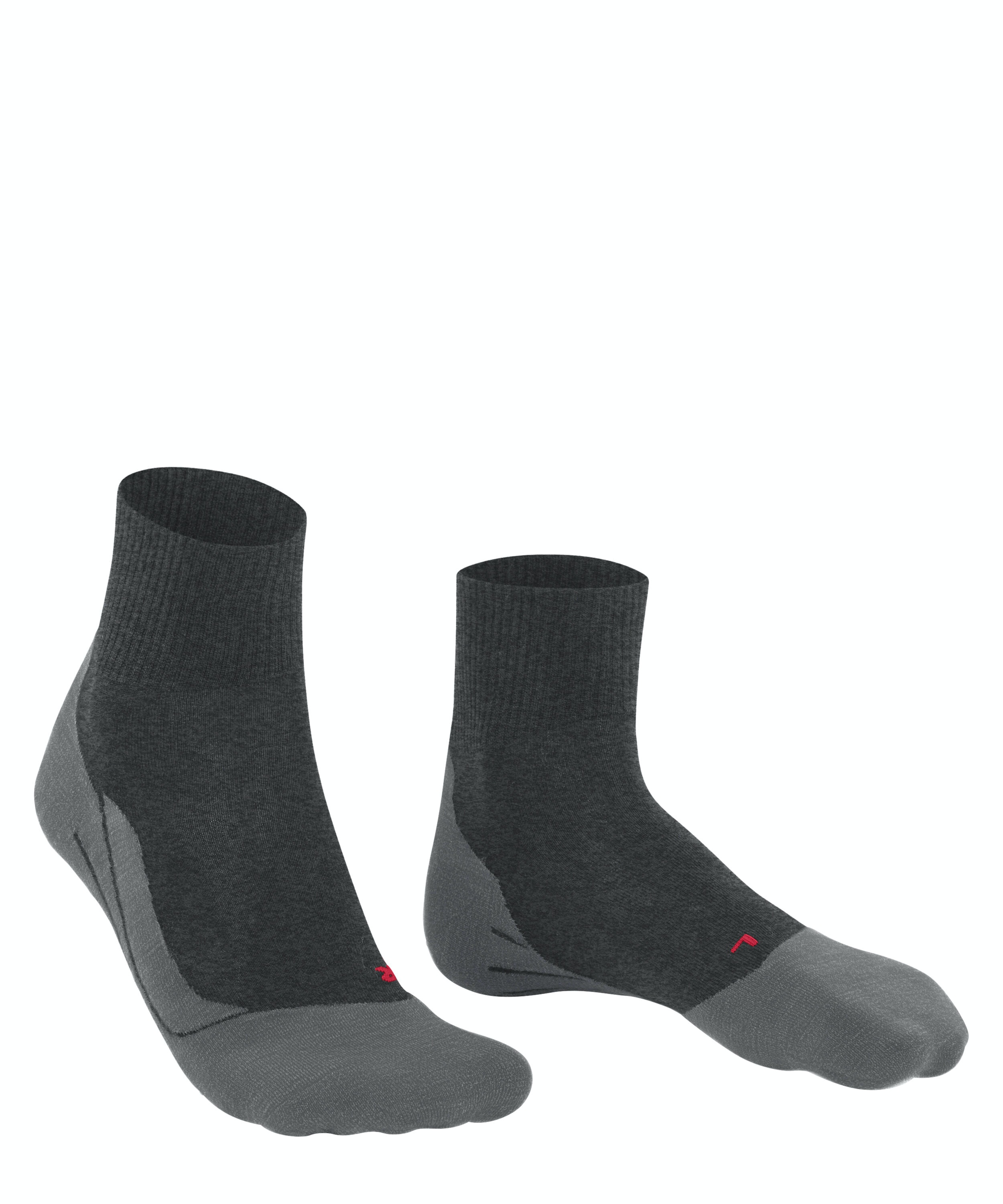 FALKE TK5 Wander Wool damessokken kort, antraciet grijs (asphalt mel.)