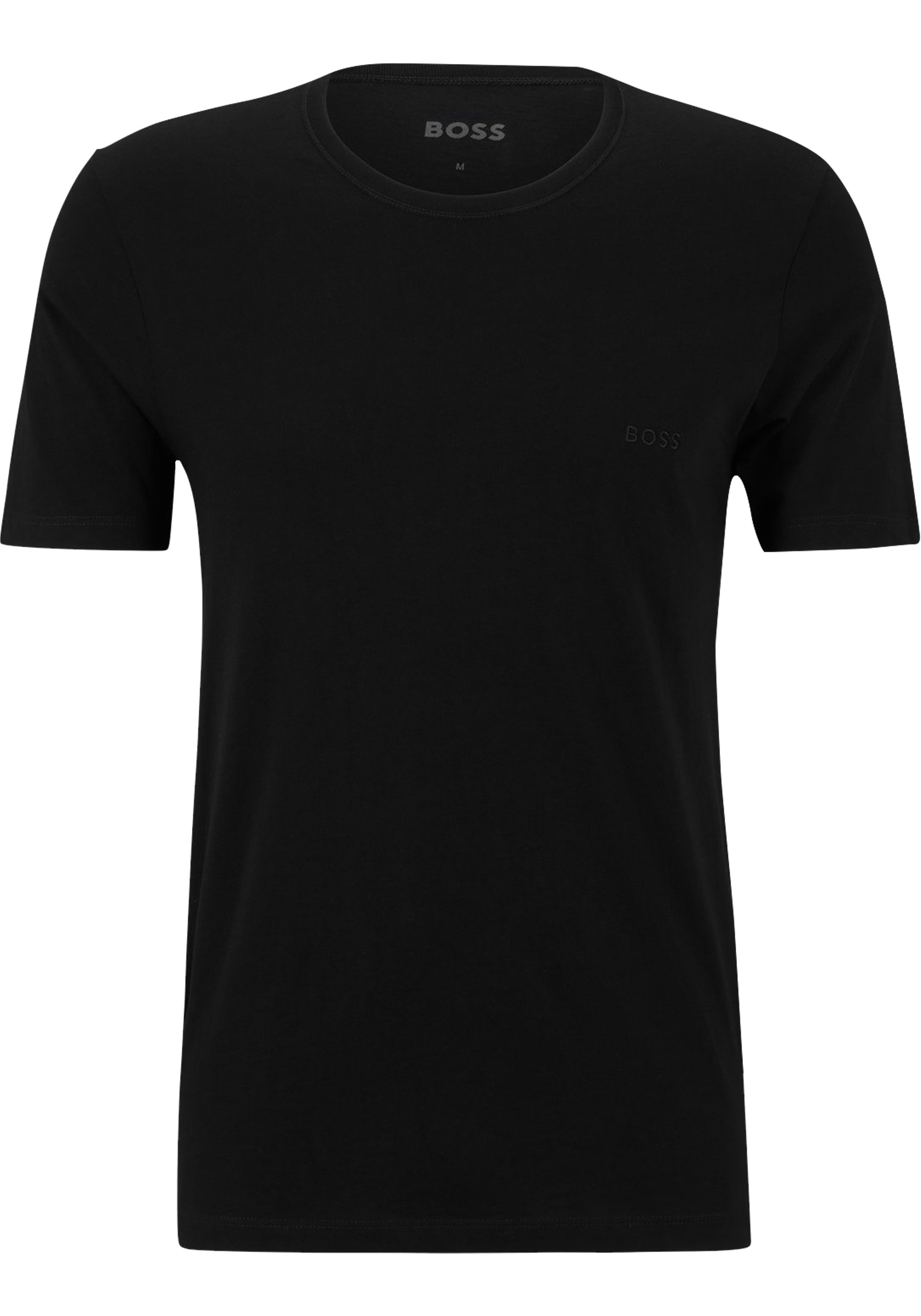 HUGO BOSS Classic T-shirts regular fit (3-pack), heren T-shirts O-hals, zwart