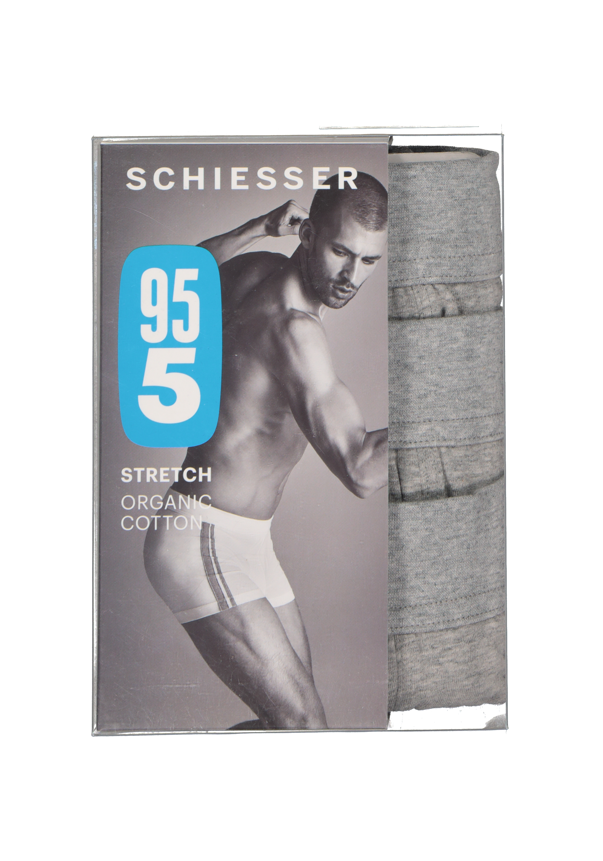 SCHIESSER 95/5 Stretch shorts (3-pack), grijs