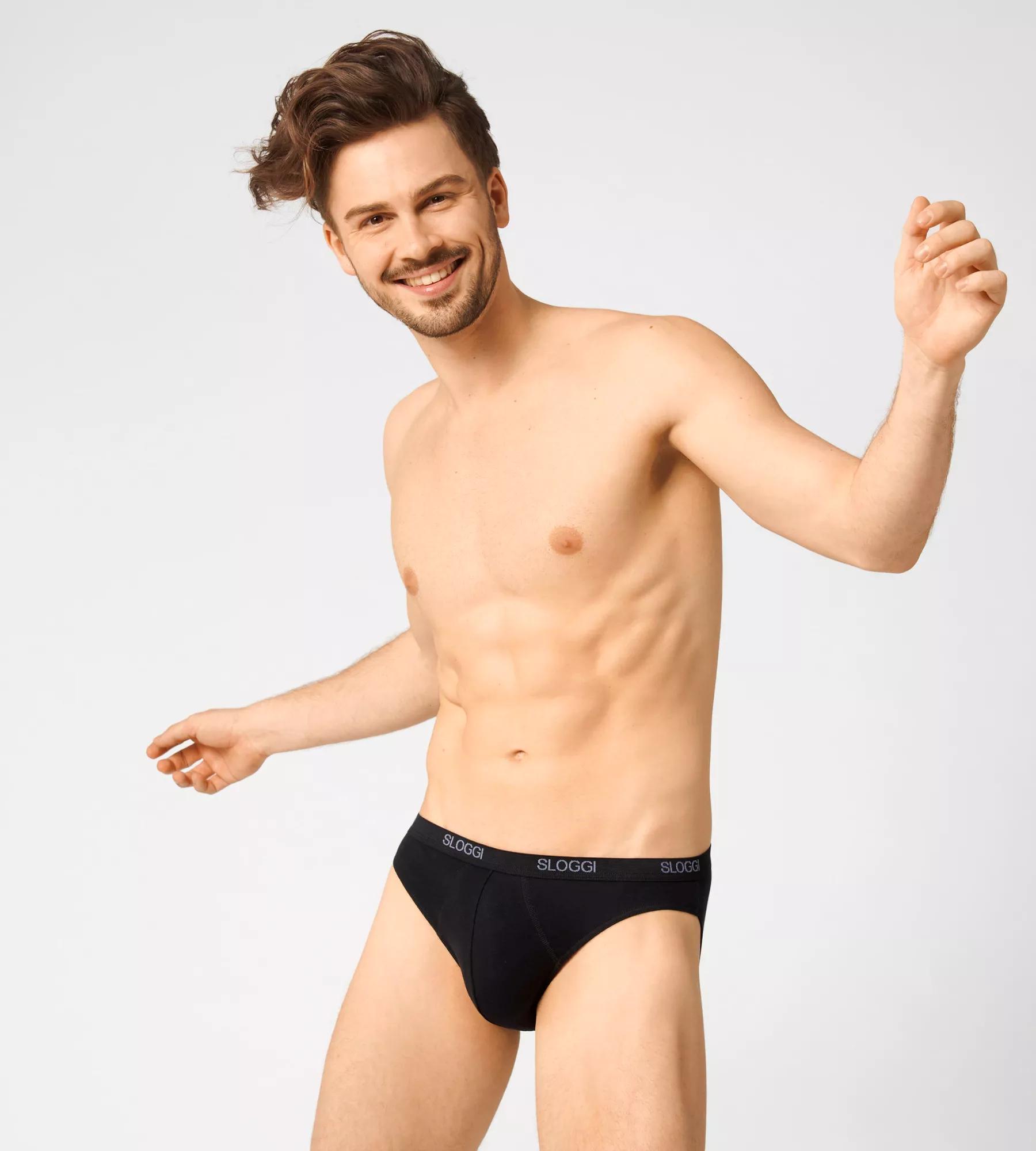 Sloggi Men Basic Mini, heren slip met smalle zijkanten (1-pack), zwart