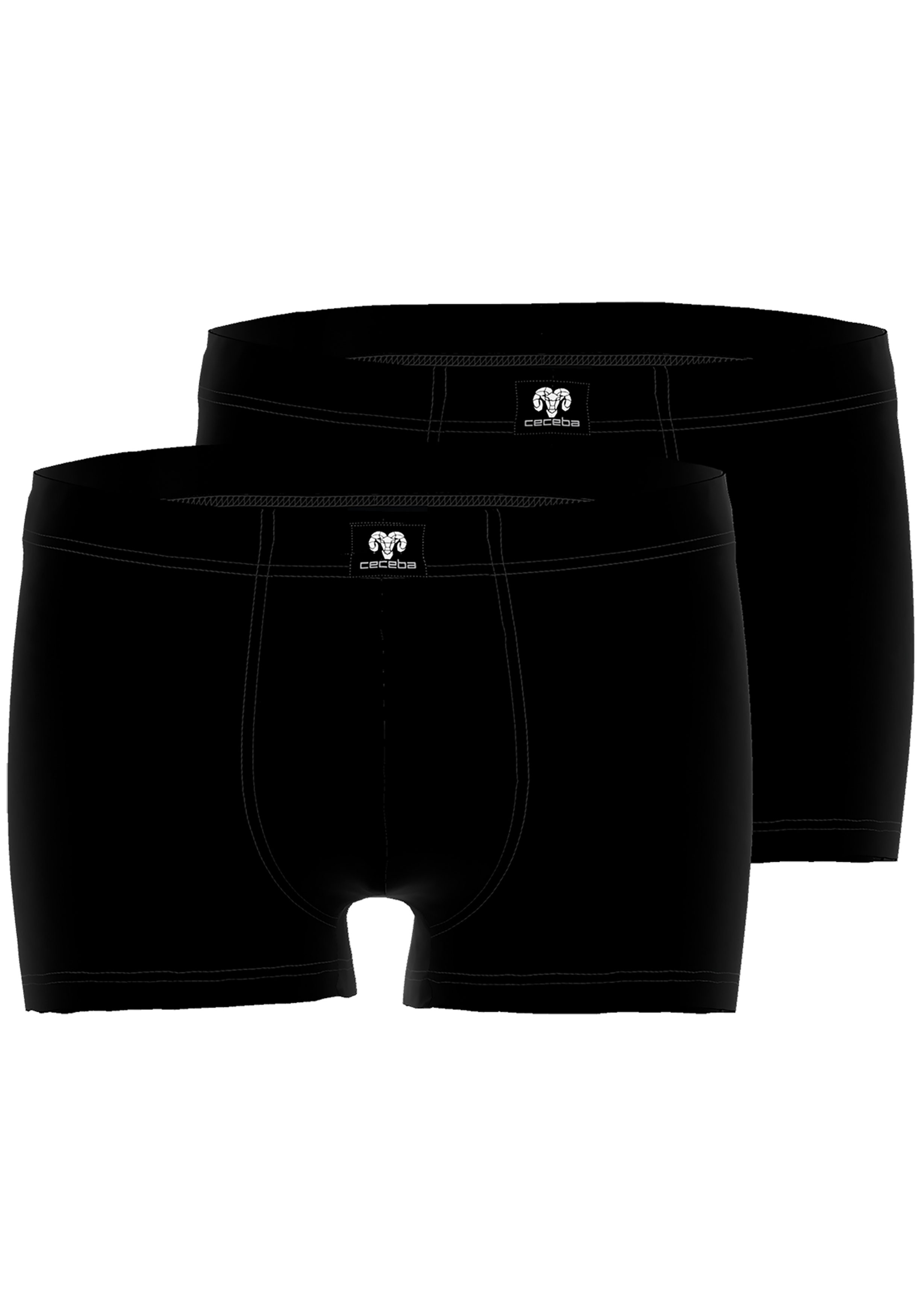 Ceceba heren boxer normale lengte (2-pack), zwart