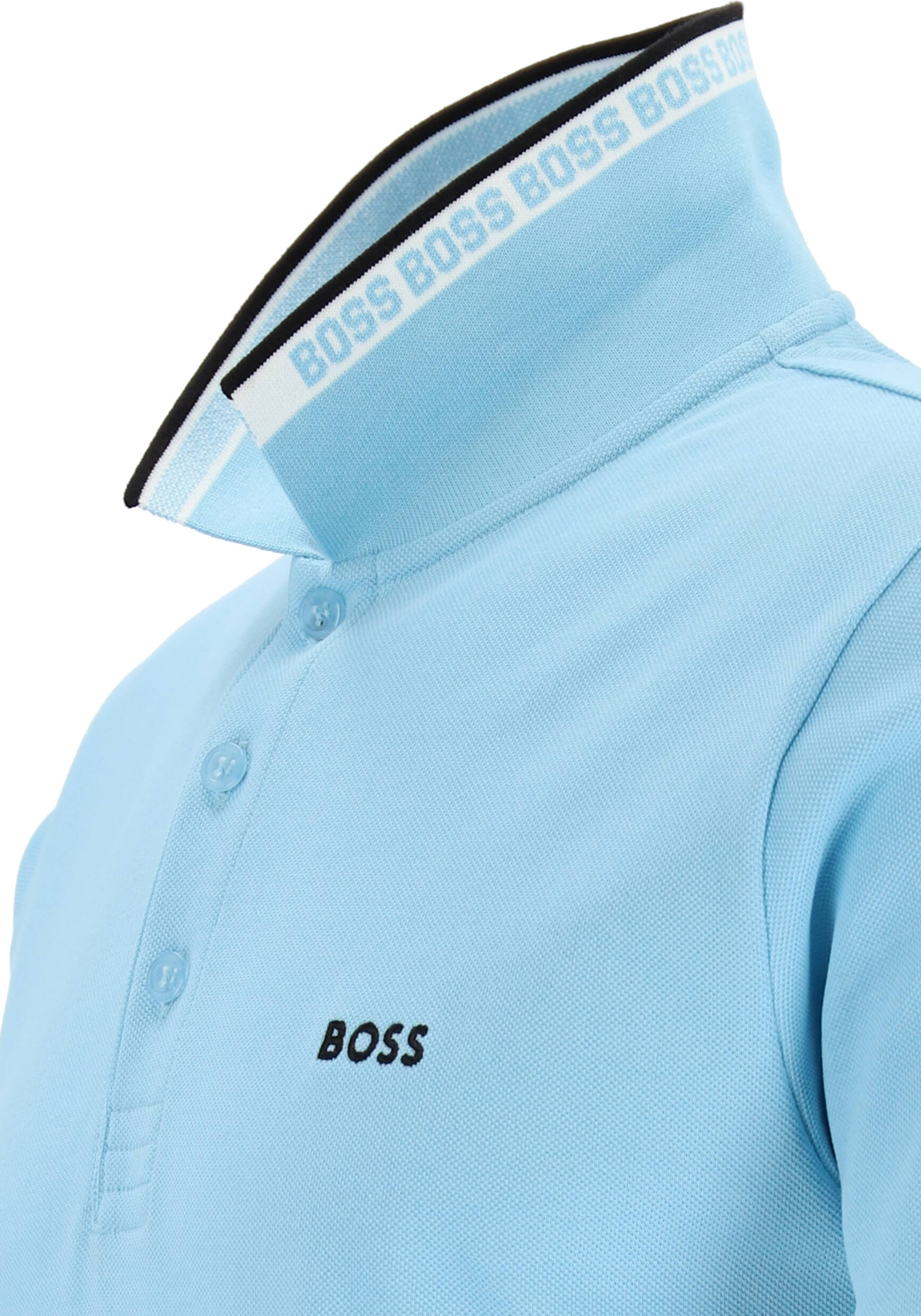 HUGO BOSS Paddy regular fit polo, heren polo korte mouw, lichtblauw (contrast)