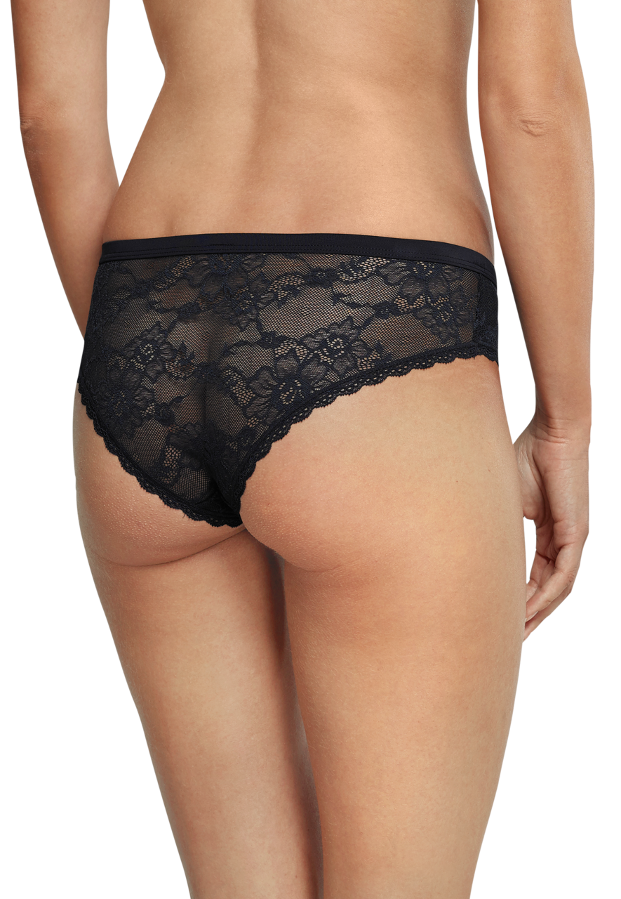 SCHIESSER Pure Lace slip (1-pack), dames brazilian hipster nachtblauw