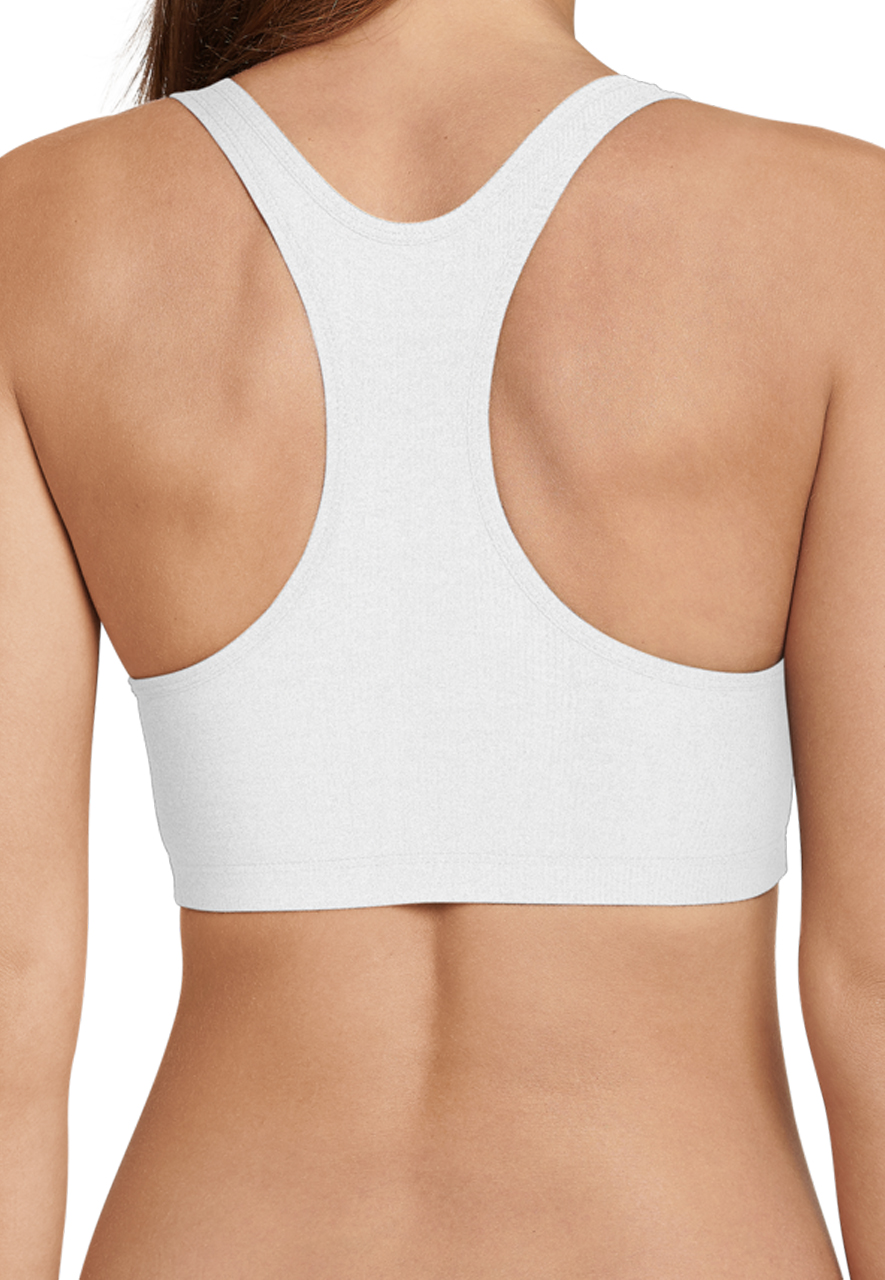 SCHIESSER Personal Fit Rippe bralette (1-pack), dames bustier met cups dubbelrib racerback wit