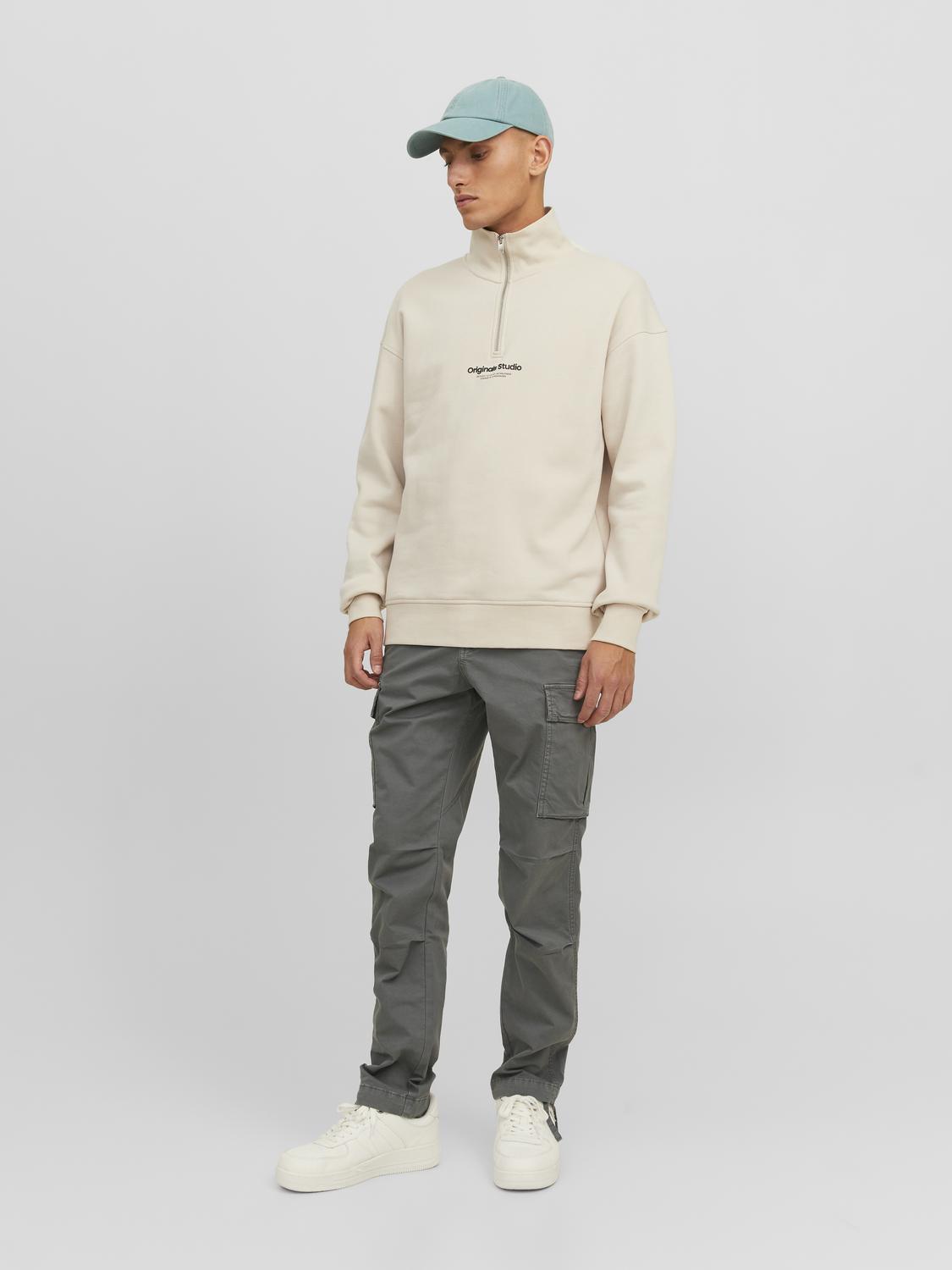 JACK & JONES Ace Tucker Cargo loose fit, heren cargo broek, saliegroen