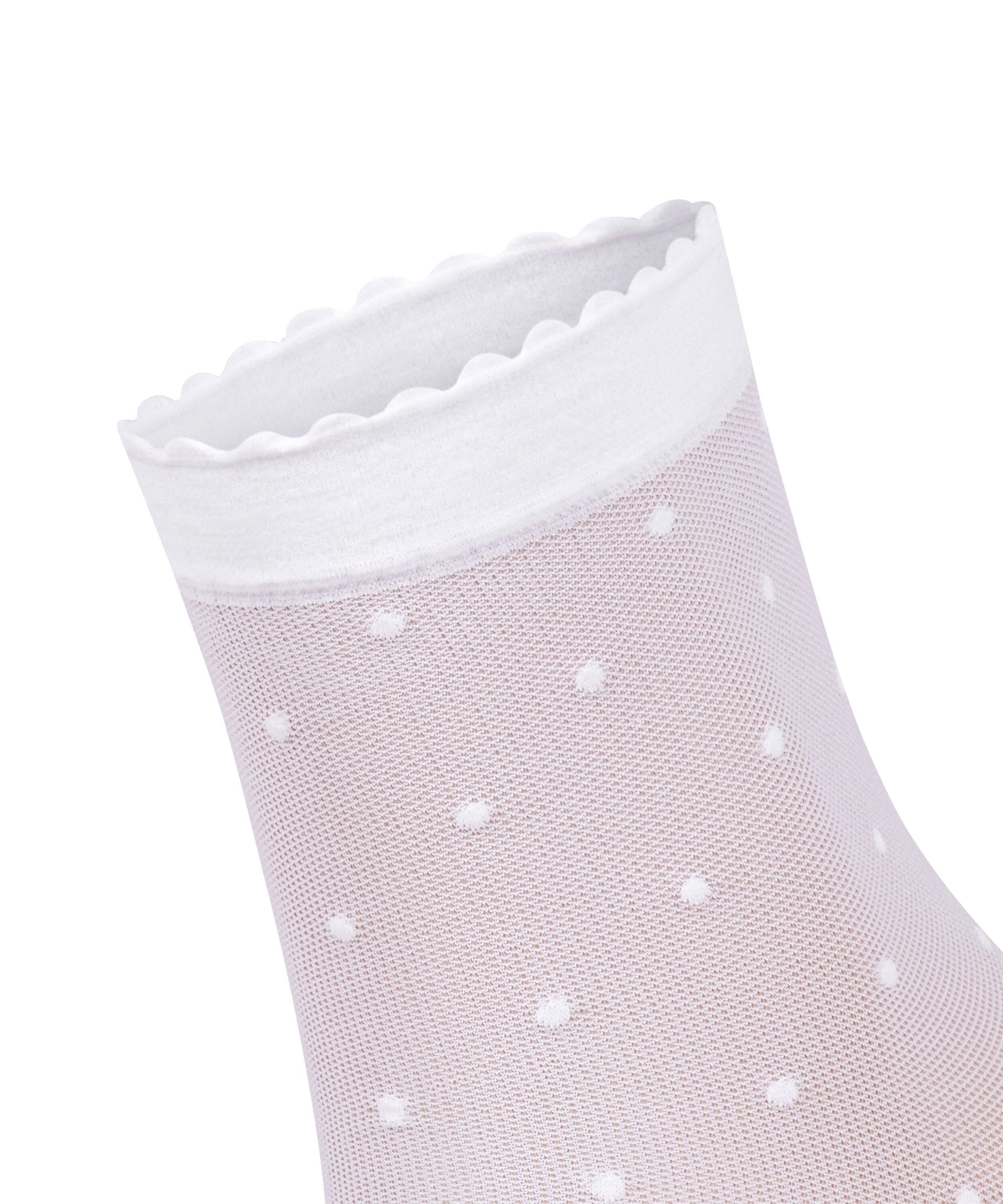 FALKE Dot 15 DEN dames sokjes, wit (white)