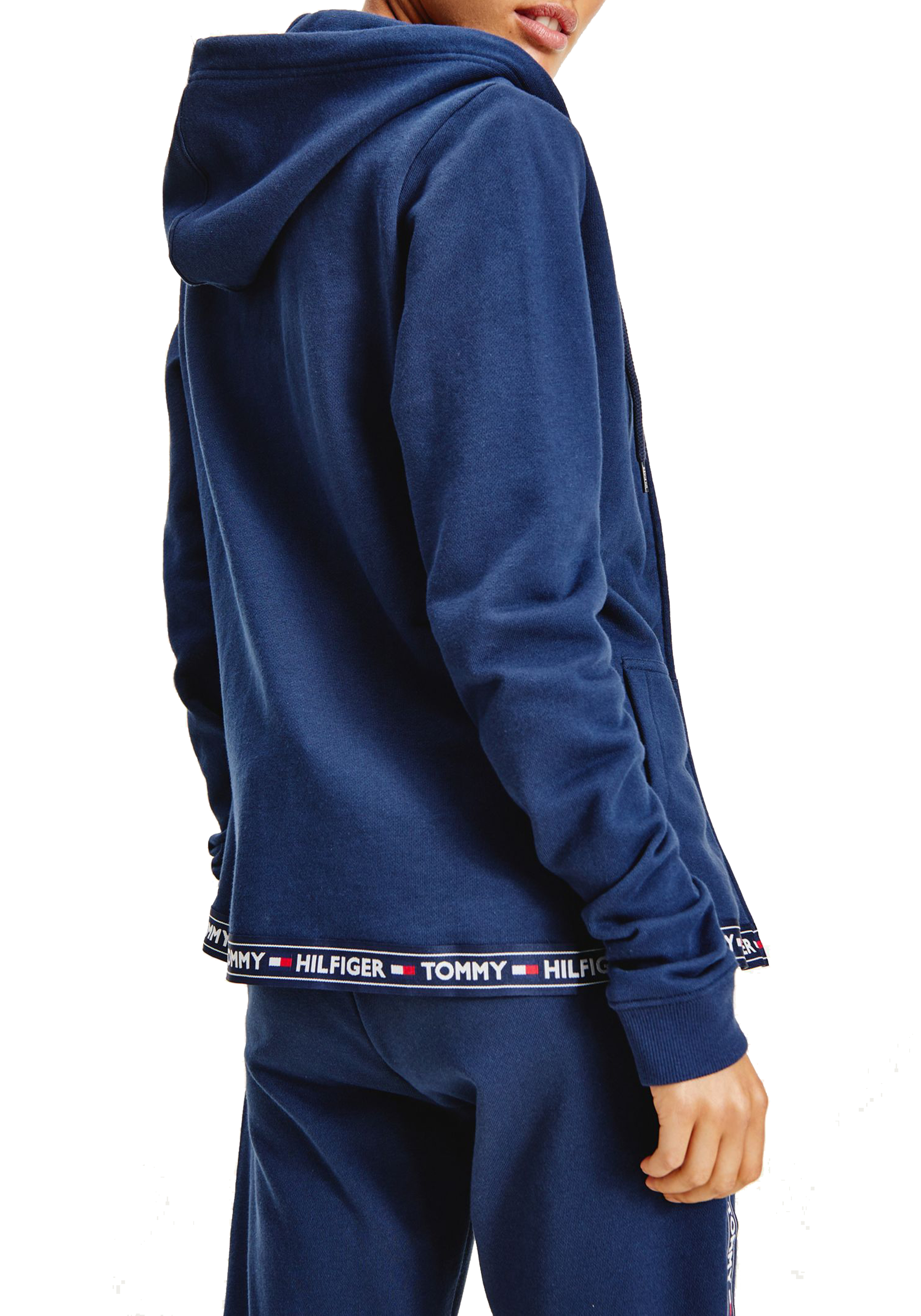 Tommy Hilfiger dames Authentic hoodie, sweatvest met capuchon, middeldik, donkerblauw