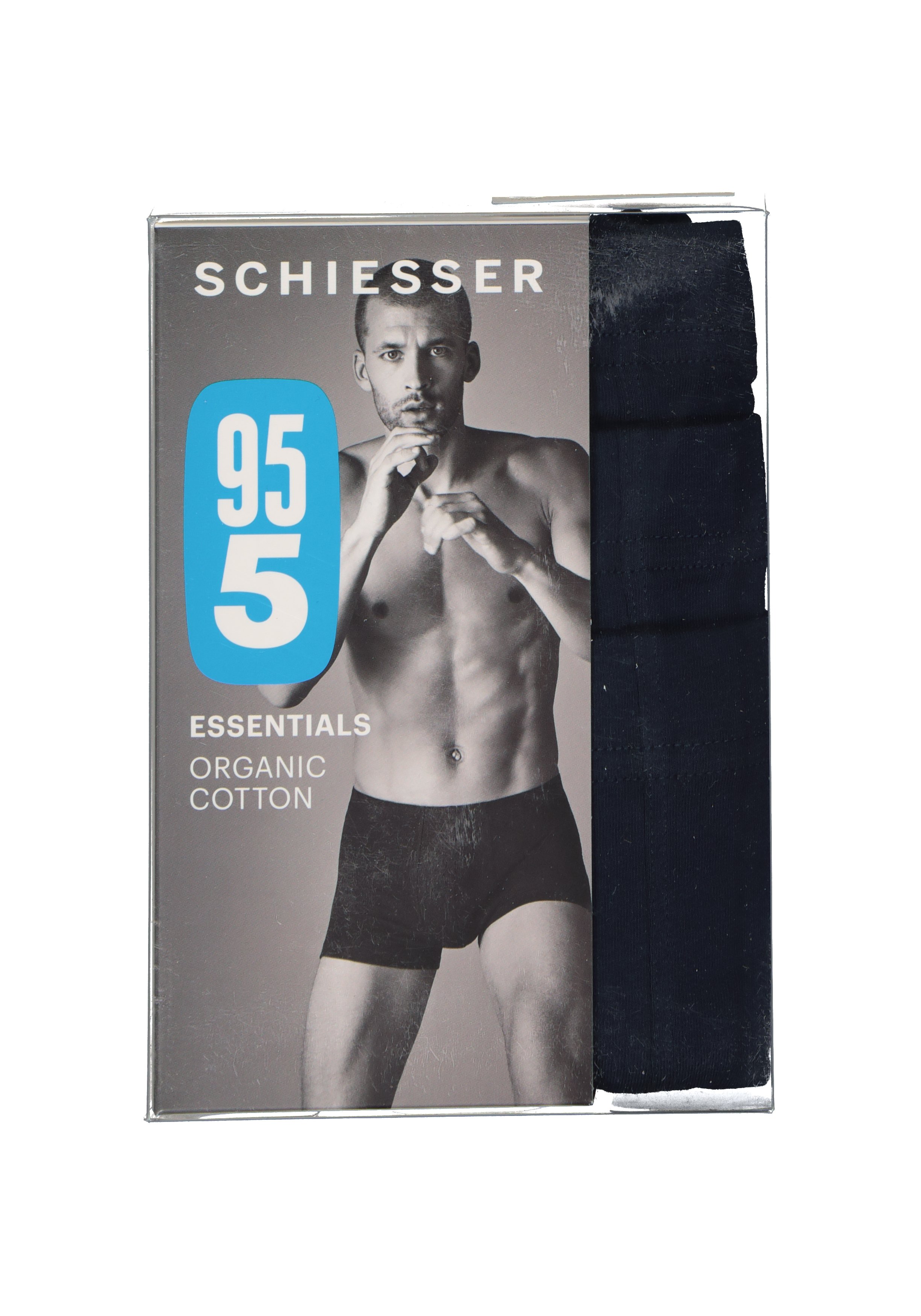 SCHIESSER 95/5 Essentials shorts (3-pack), donkerblauw