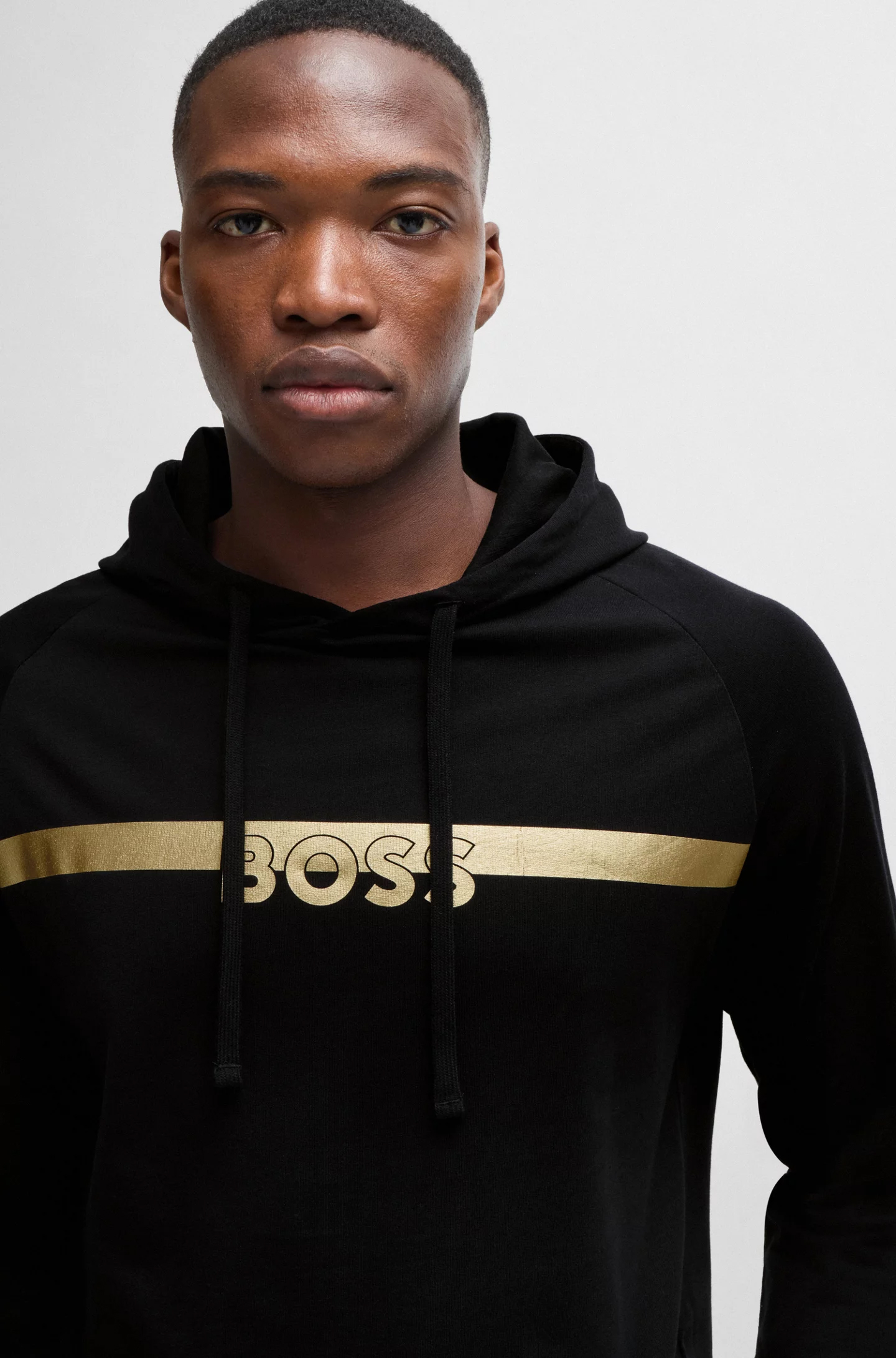 BOSS Authentic Hoodie, heren lounge trui met capuchon, zwart