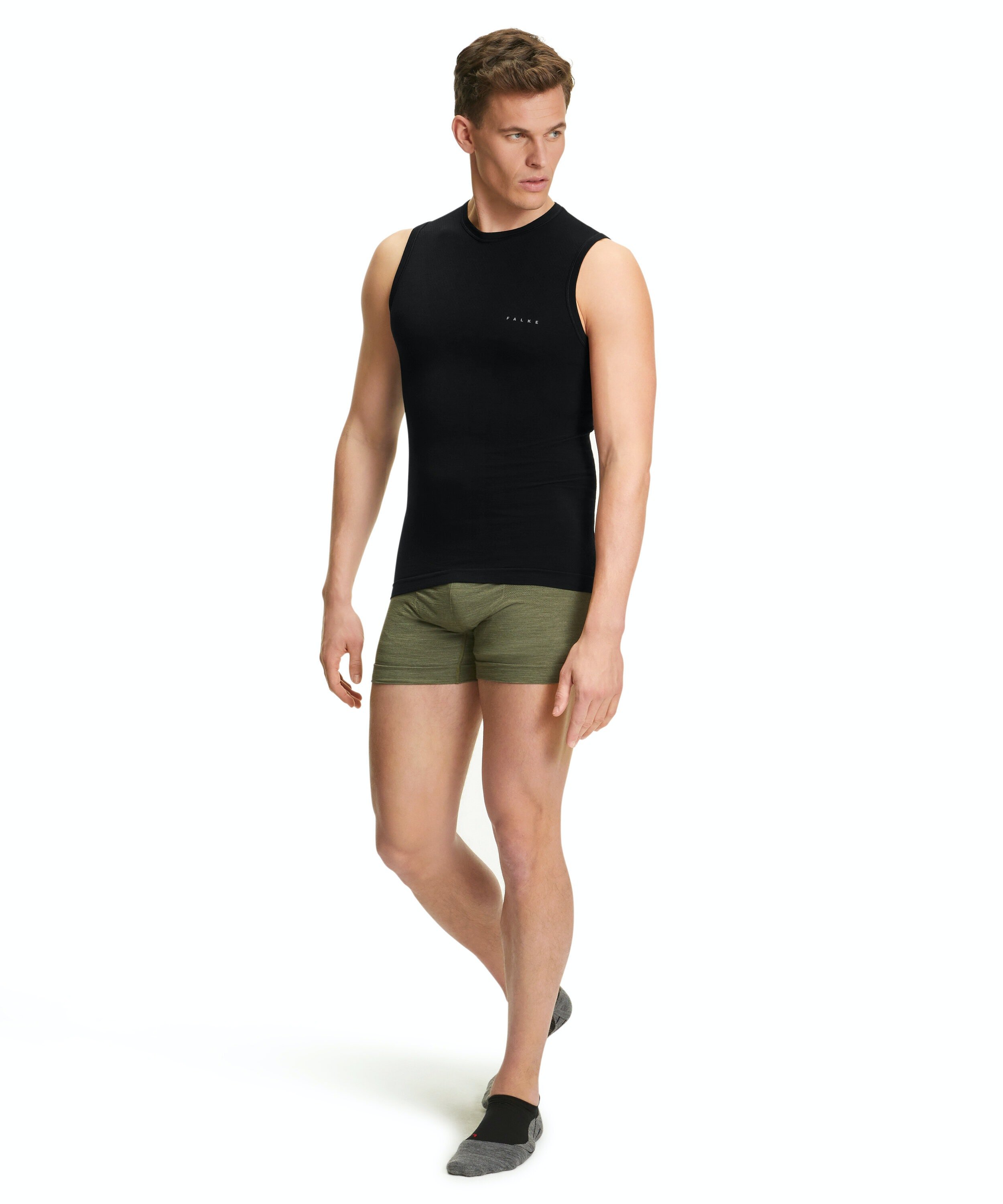 FALKE heren singlet Wool-Tech Light, thermoshirt, zwart (black)