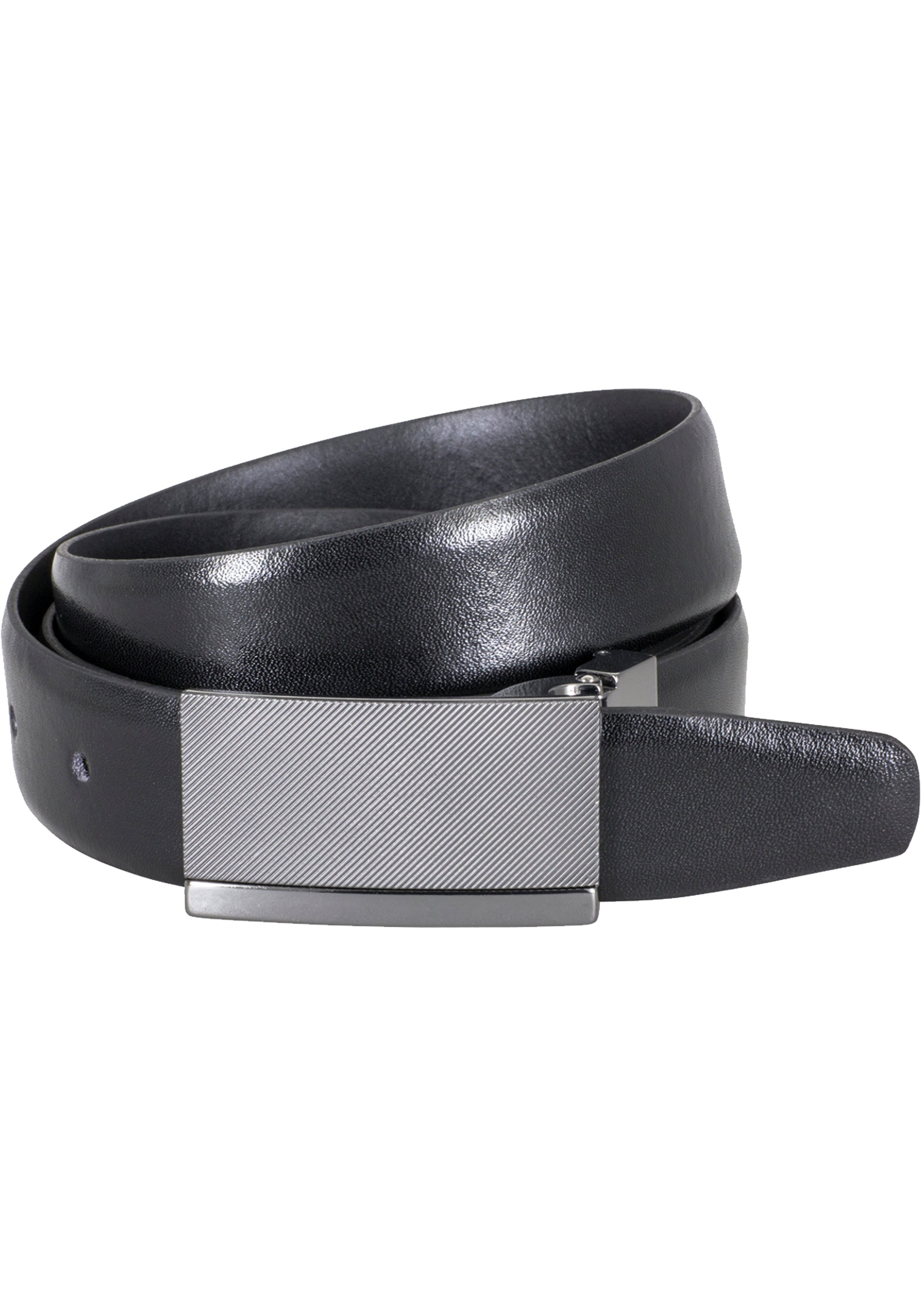 LINDENMANN leren heren riem, zwart