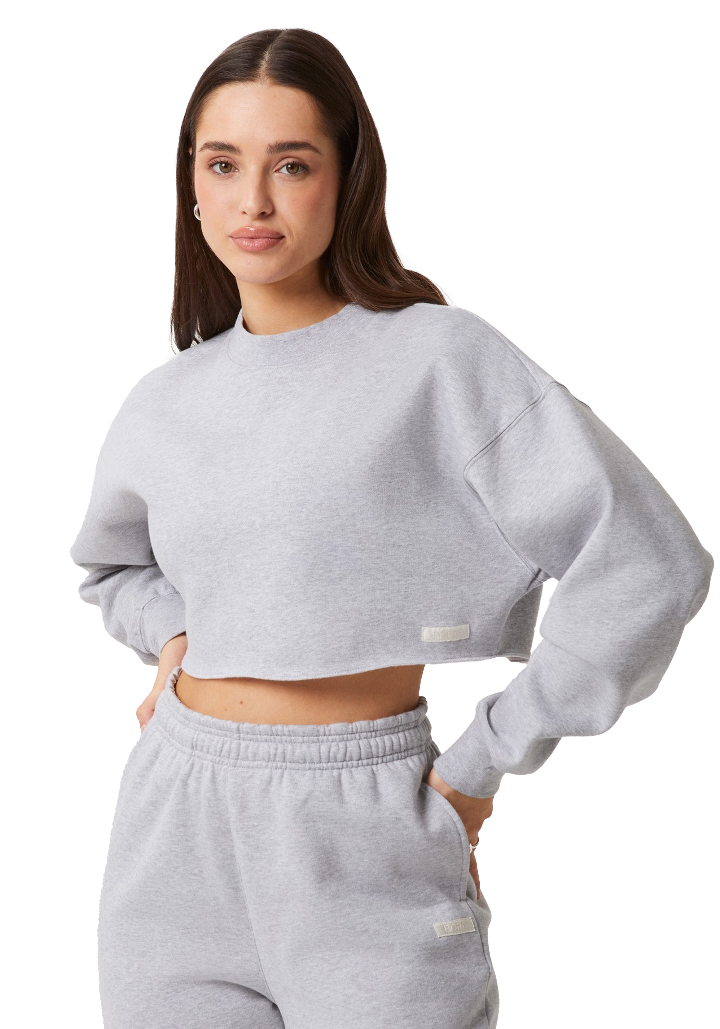 Bjorn Borg dames Studio oversized cropped crew, grijs