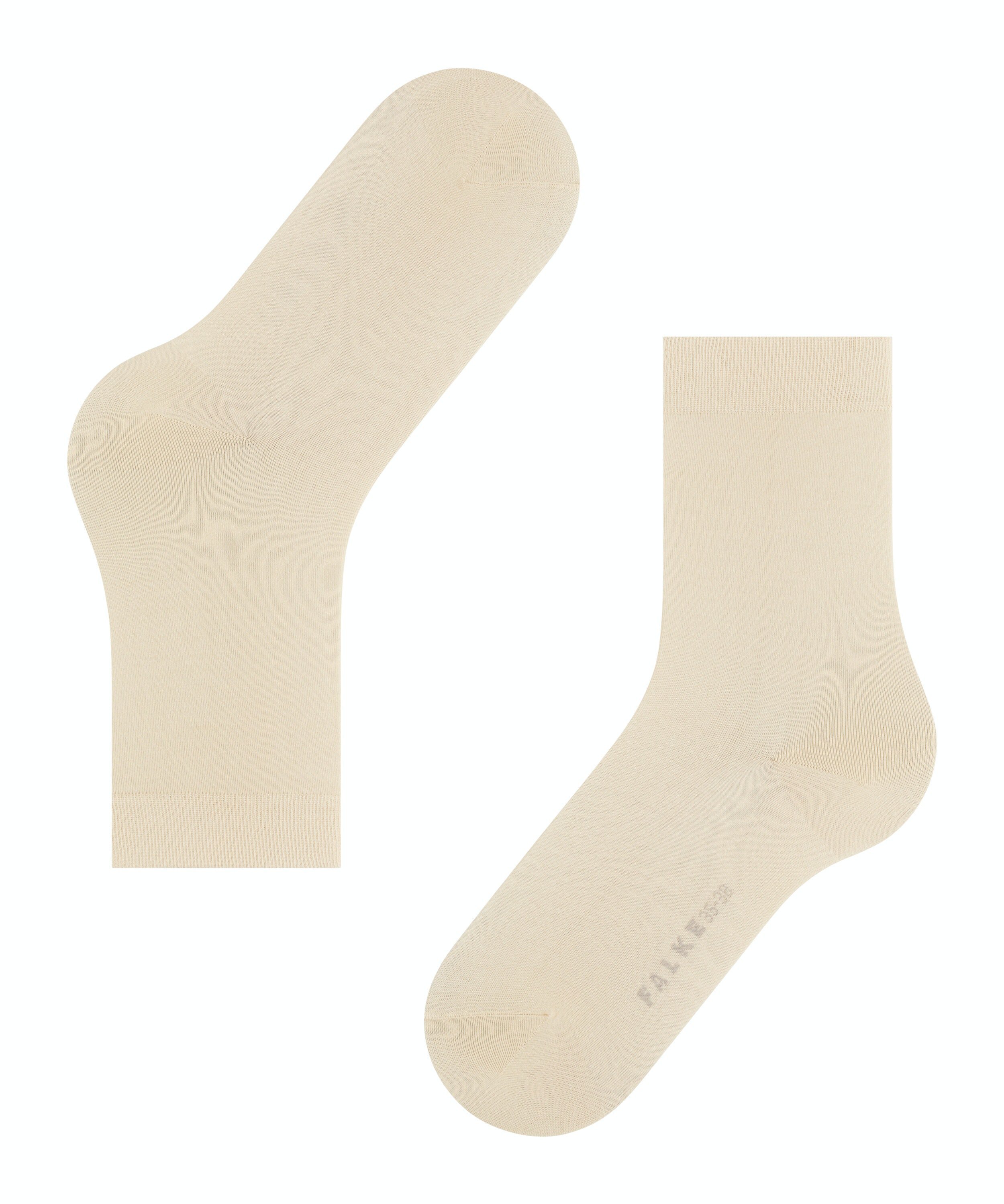 FALKE Cotton Touch damessokken, creme (cream)