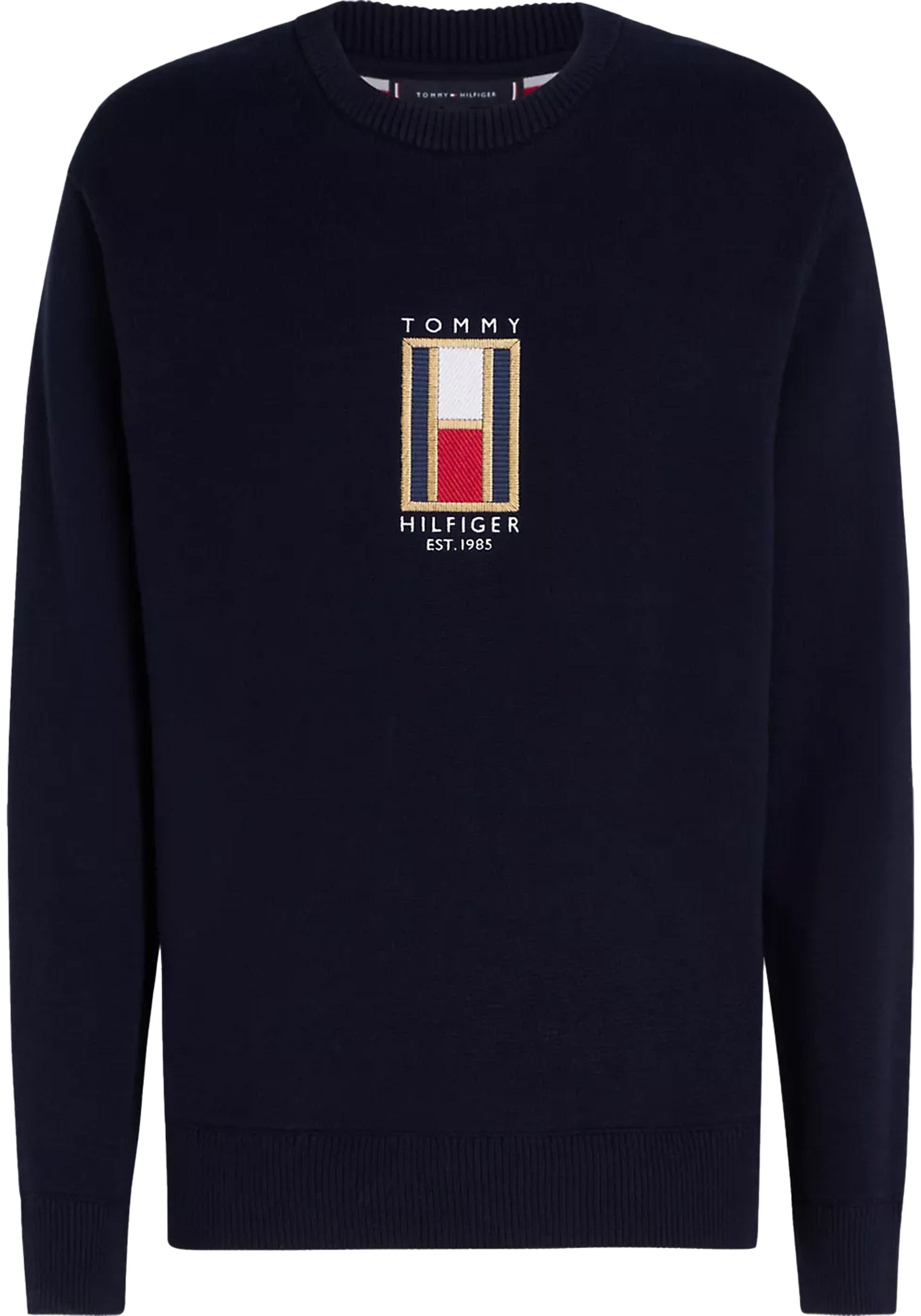 Tommy Hilfiger heren pullover katoen, donkerblauw