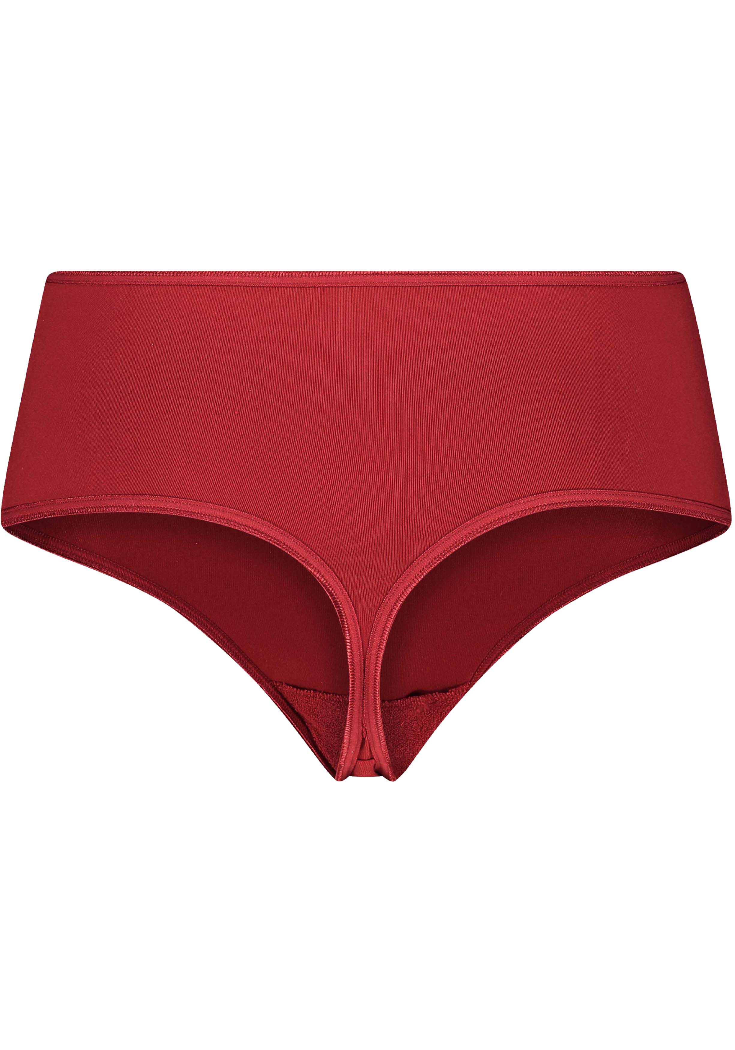 RJ Bodywear Pure Color dames maxi string, donkerrood