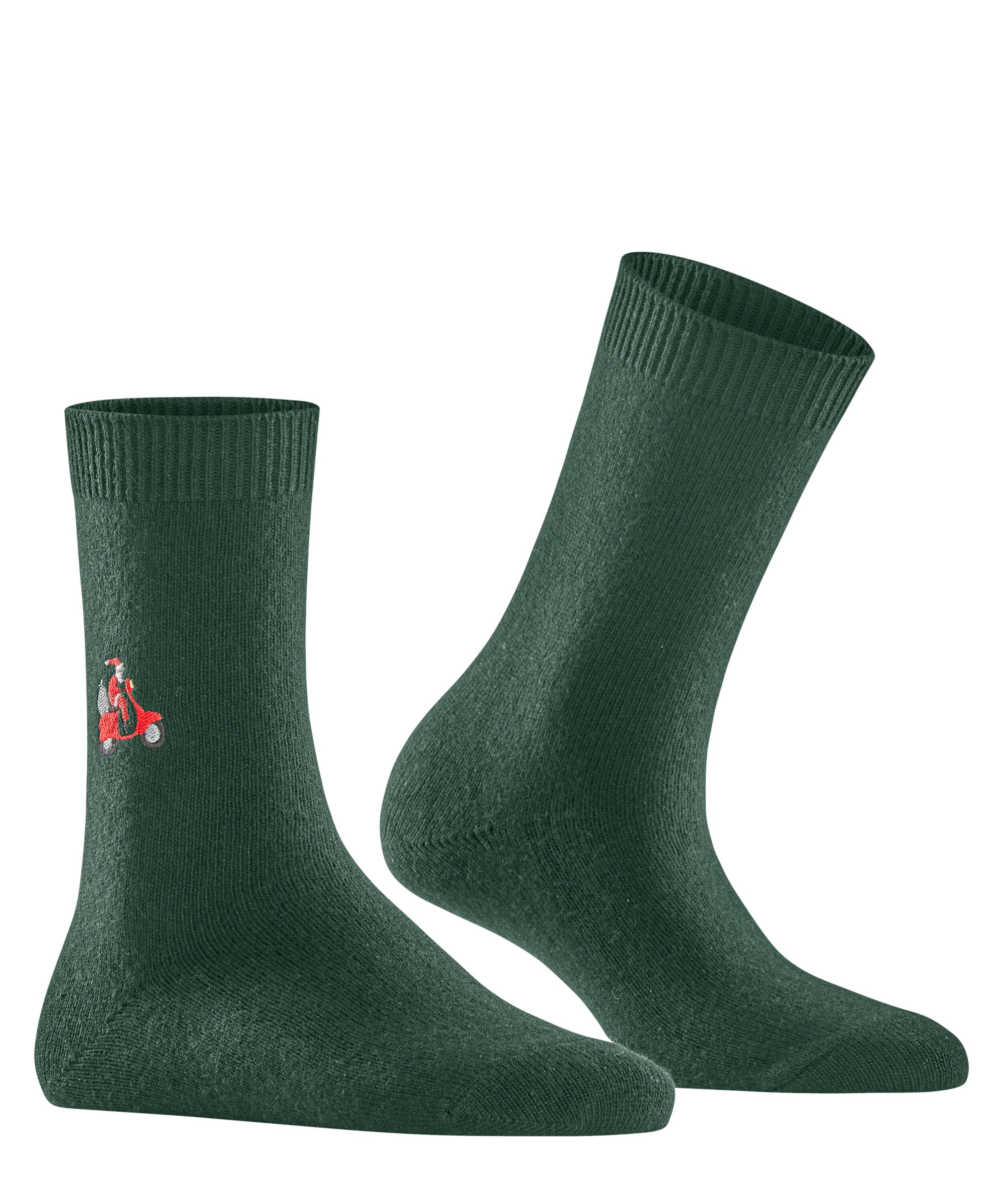 FALKE Cosy Wool X-Mas Santa damessokken, groen (hunter green)