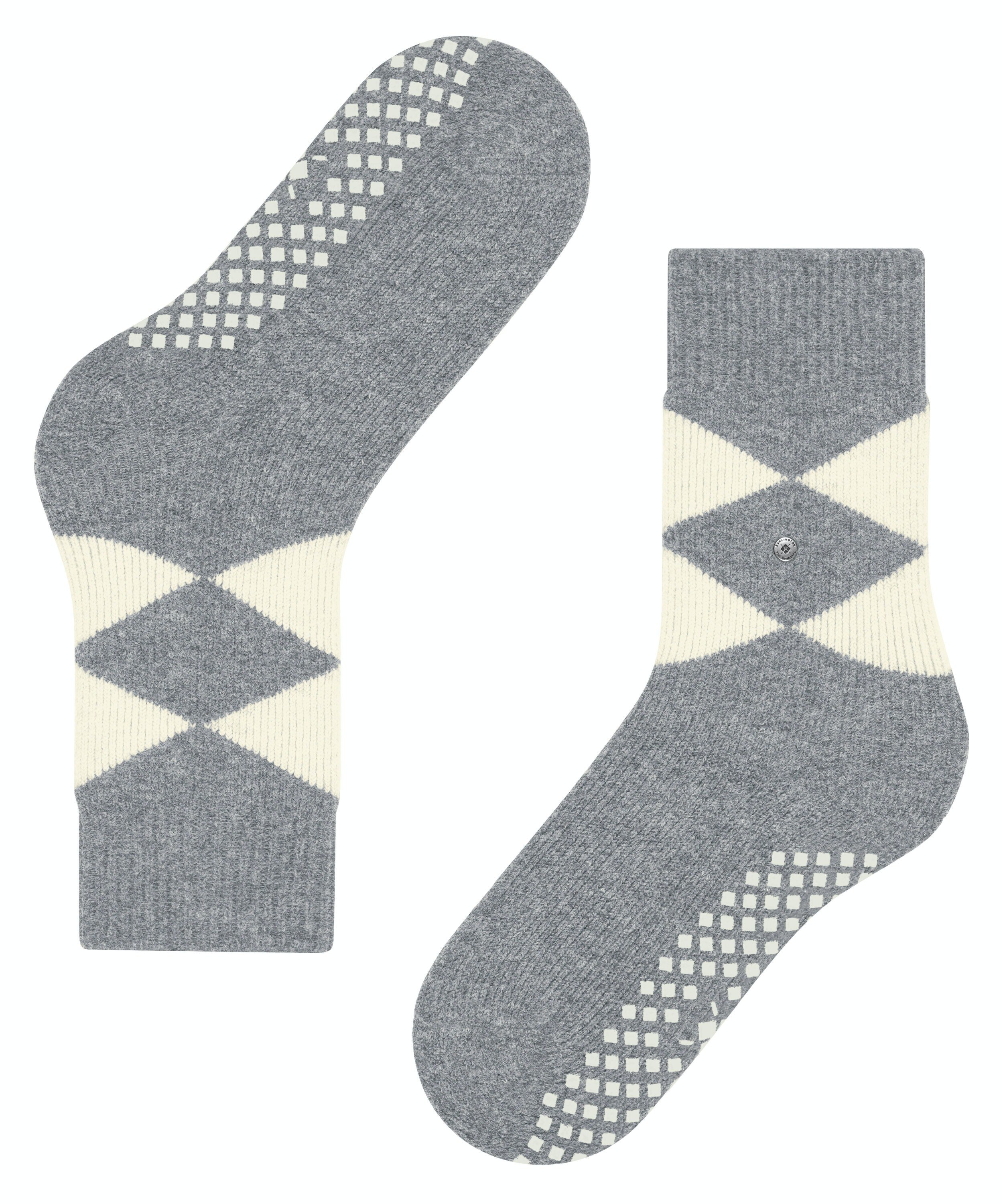 Burlington Cosy Argyle damessokken, grijs (grey mel.)