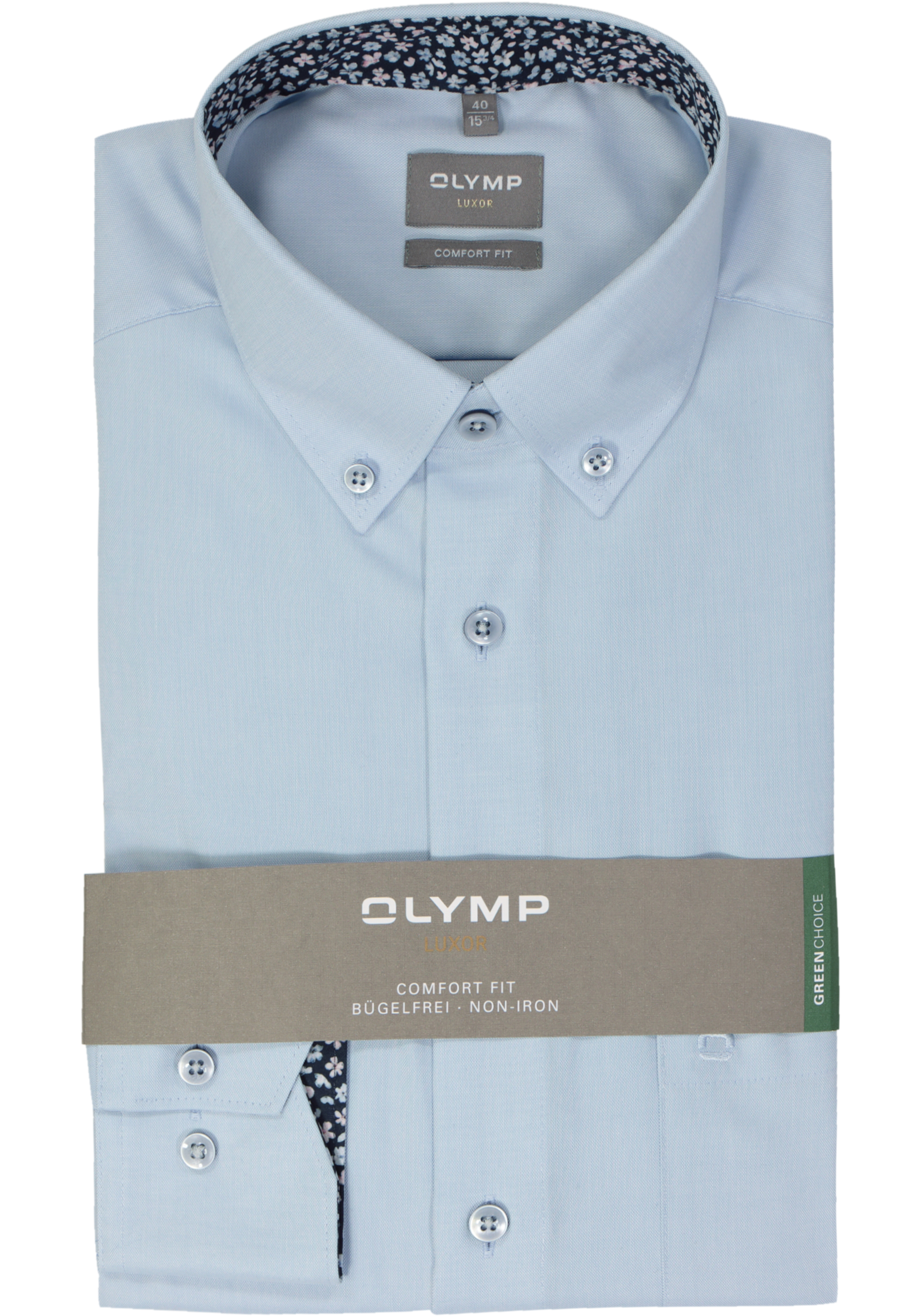 OLYMP comfort fit overhemd, popeline, lichtblauw