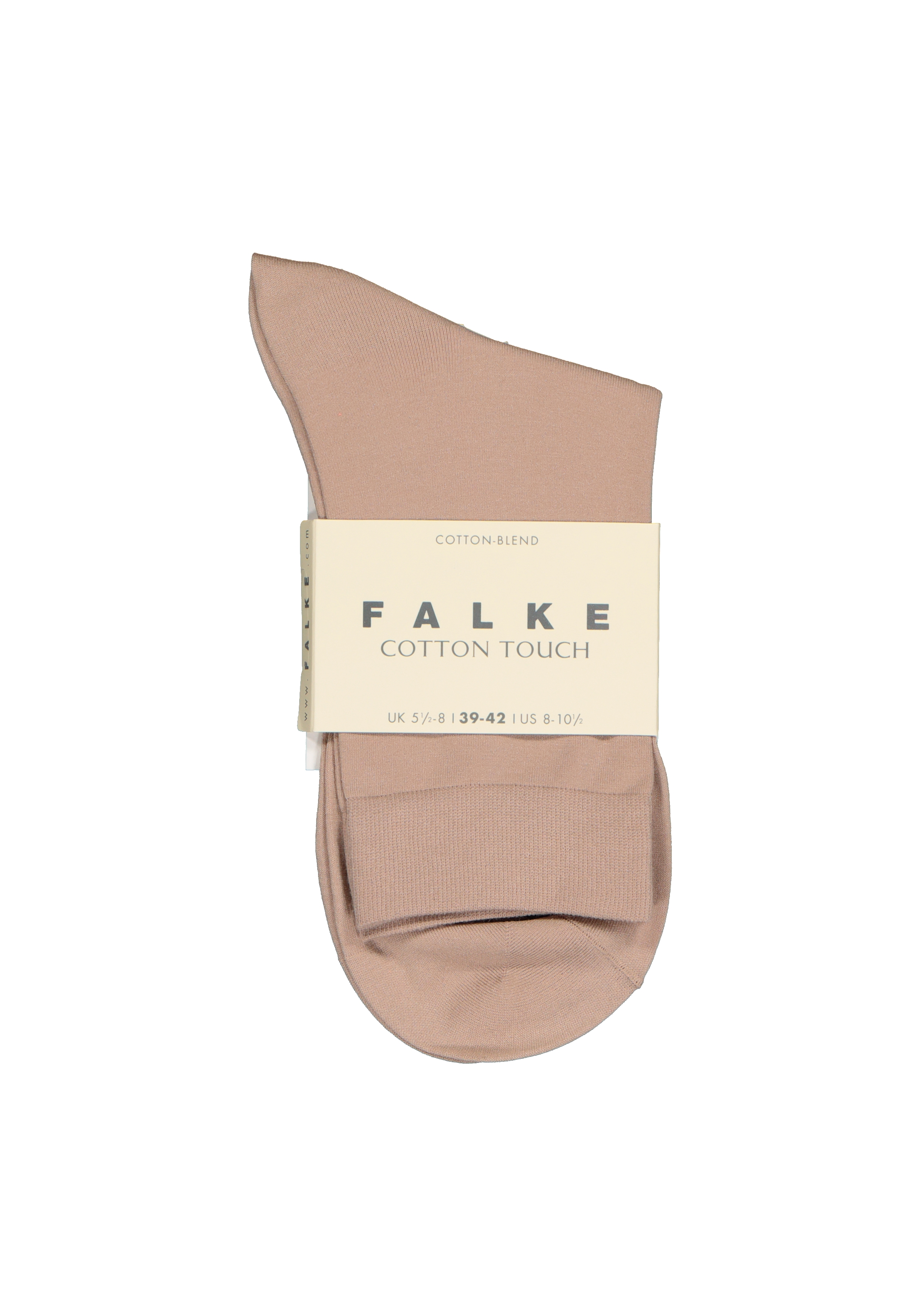 FALKE Cotton Touch damessokken, katoen, heel licht roze (ginger)