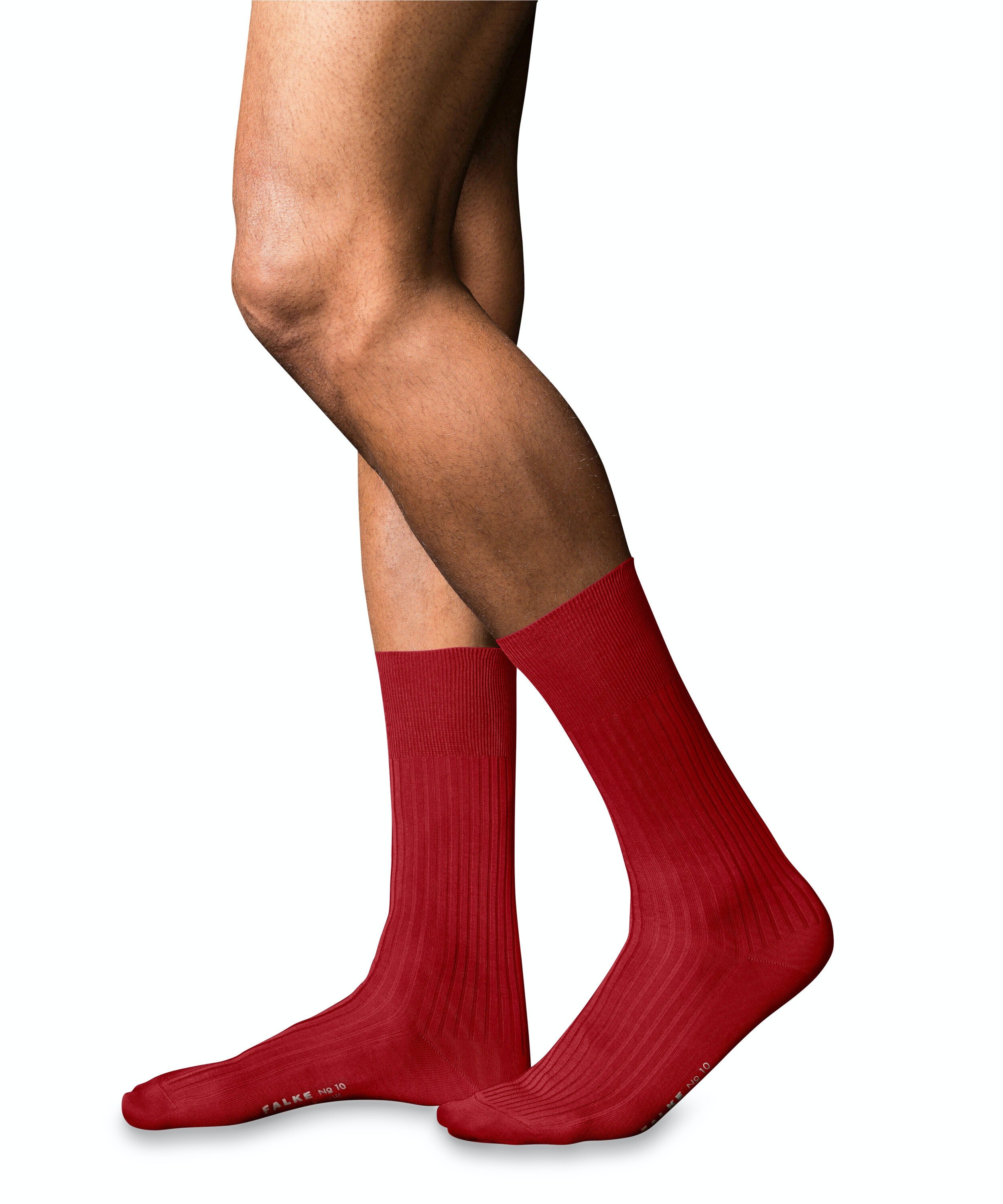 FALKE No. 10 Pure Fil d Ecosse herensokken, rood (cardinal)