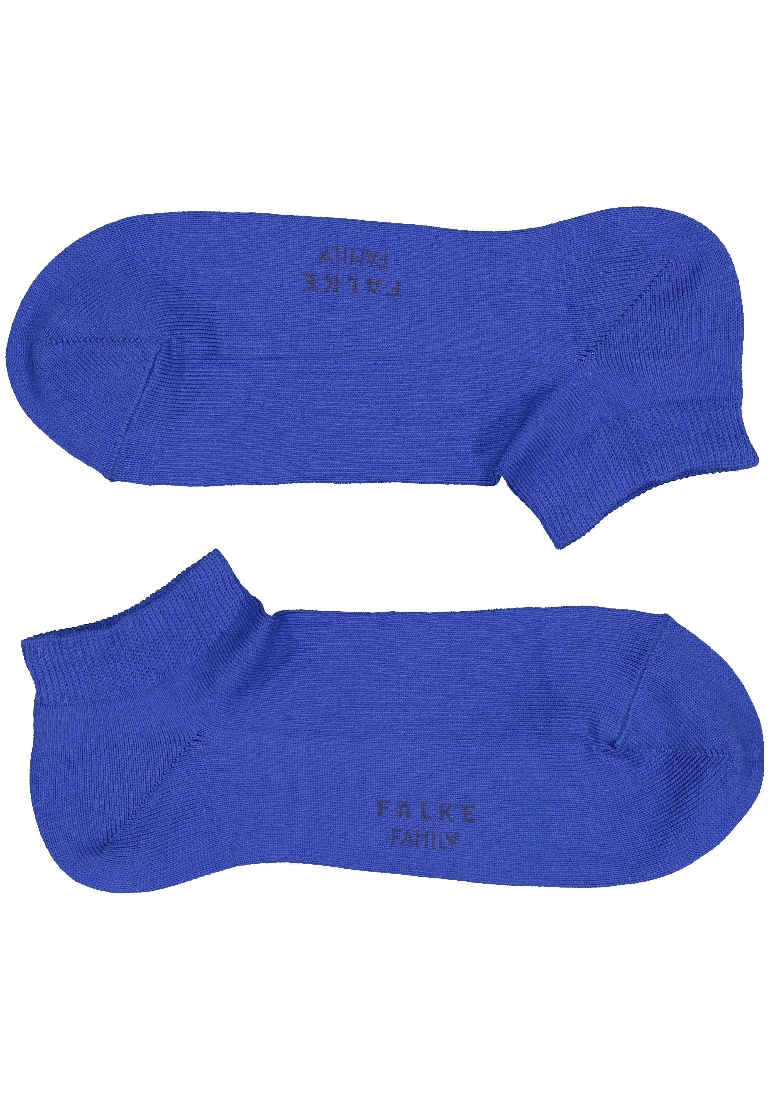 FALKE Family dames enkelsokken, katoen, kobalt blauw (imperial)