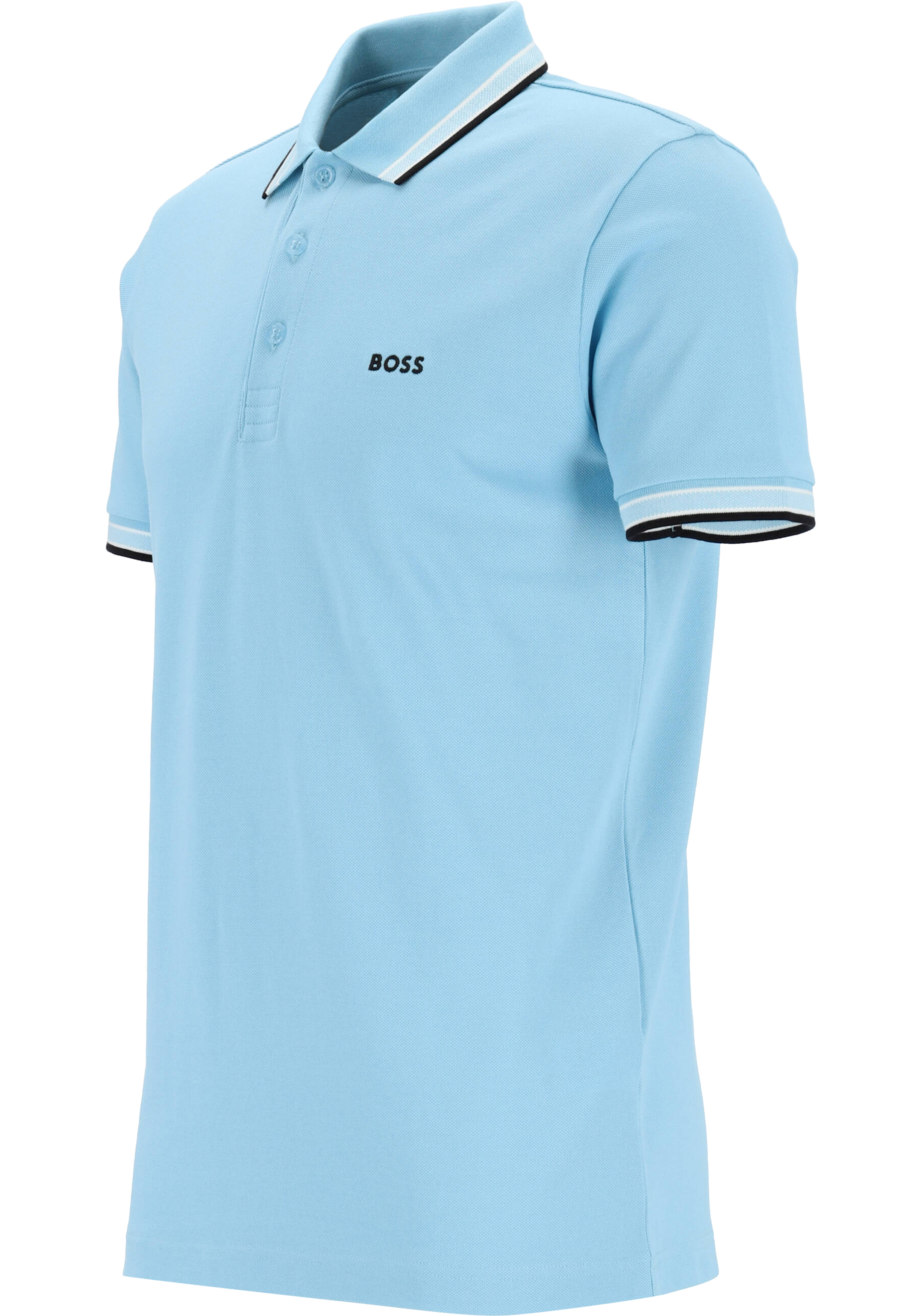 HUGO BOSS Paddy regular fit polo, heren polo korte mouw, lichtblauw (contrast)