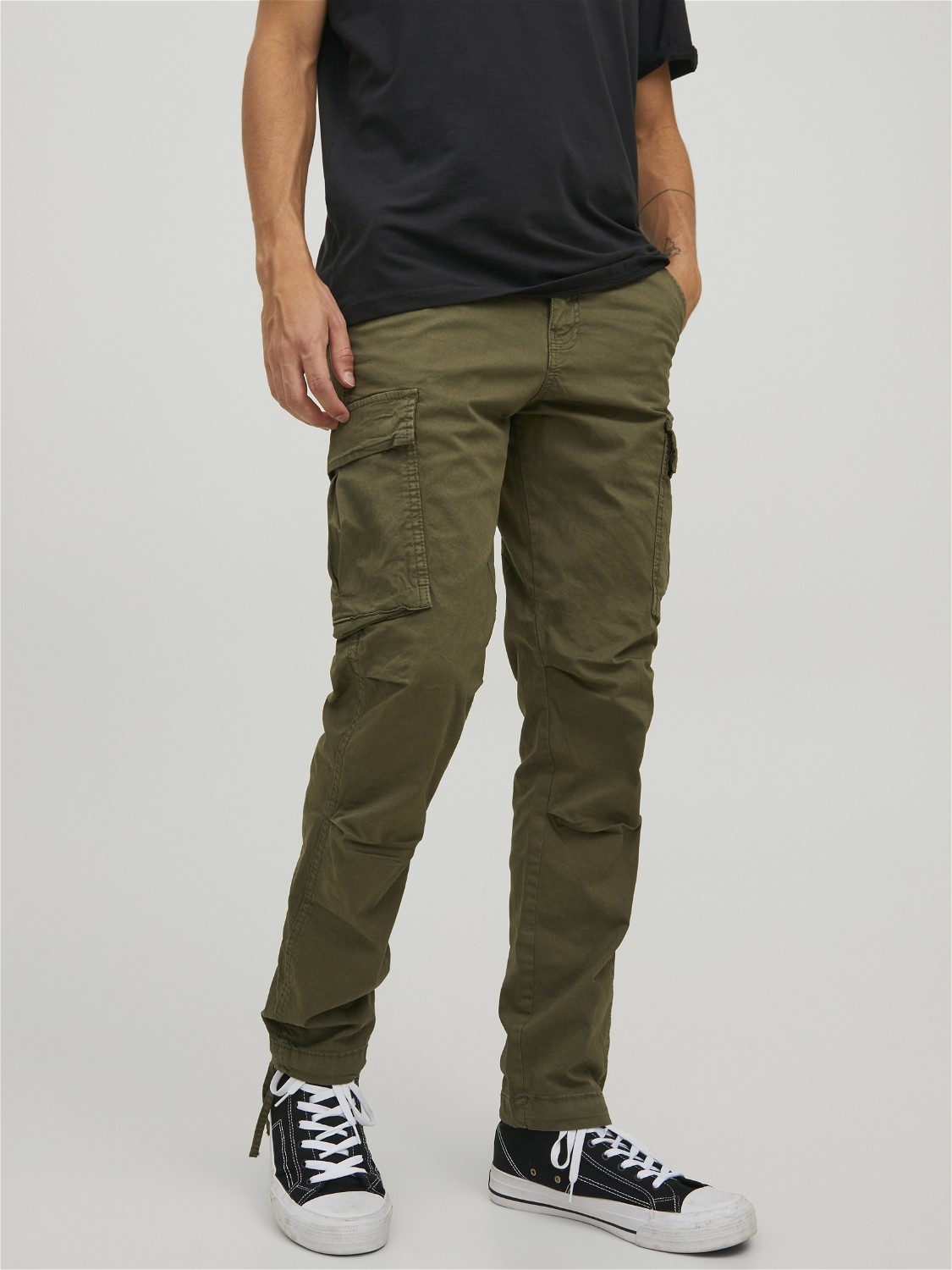 JACK & JONES Ace Tucker Cargoa loose fit, heren cargo broek, groen