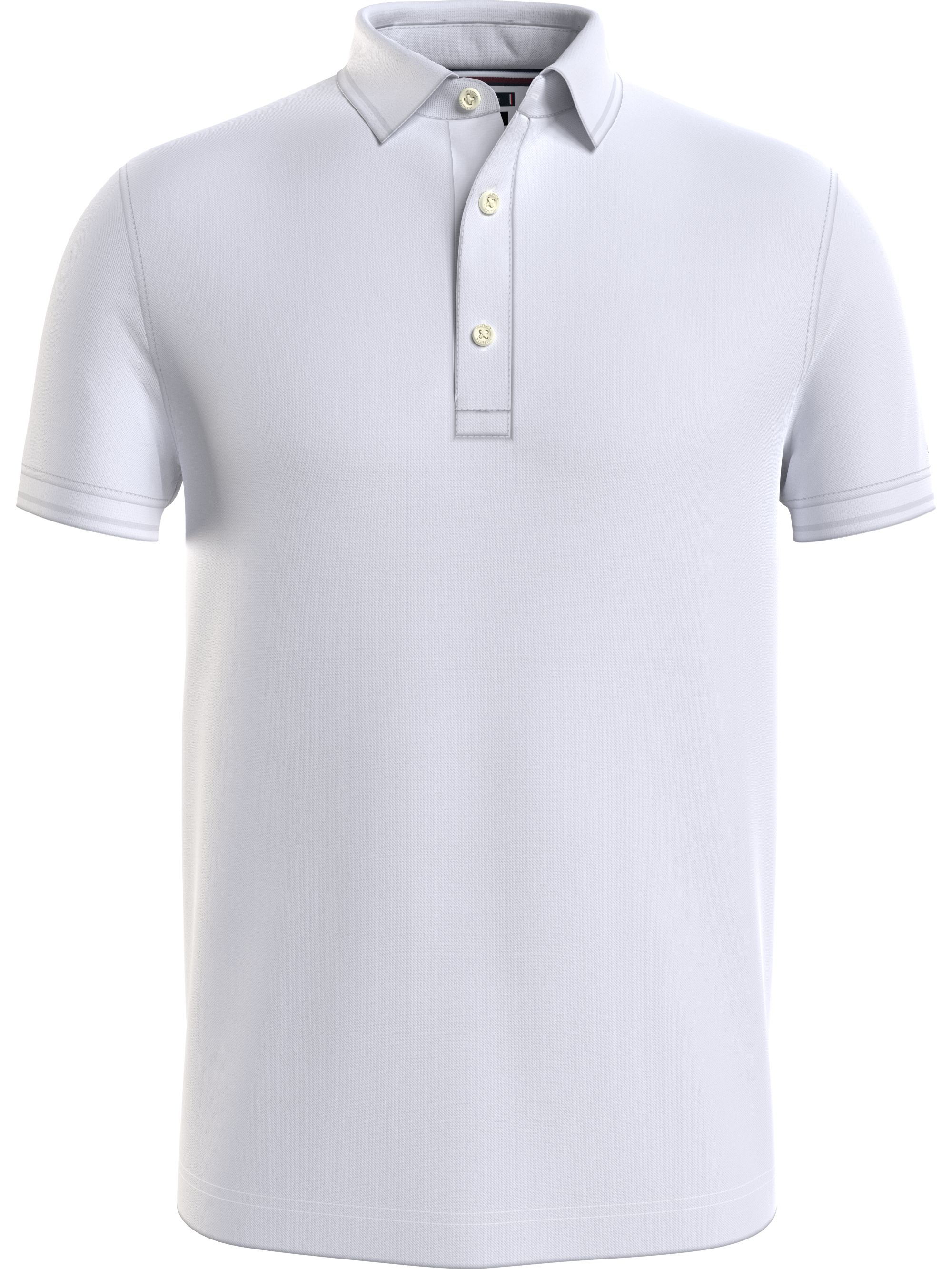 Tommy Hilfiger Dc Es Mercerized Pique Slim Polo, heren poloshirt, wit