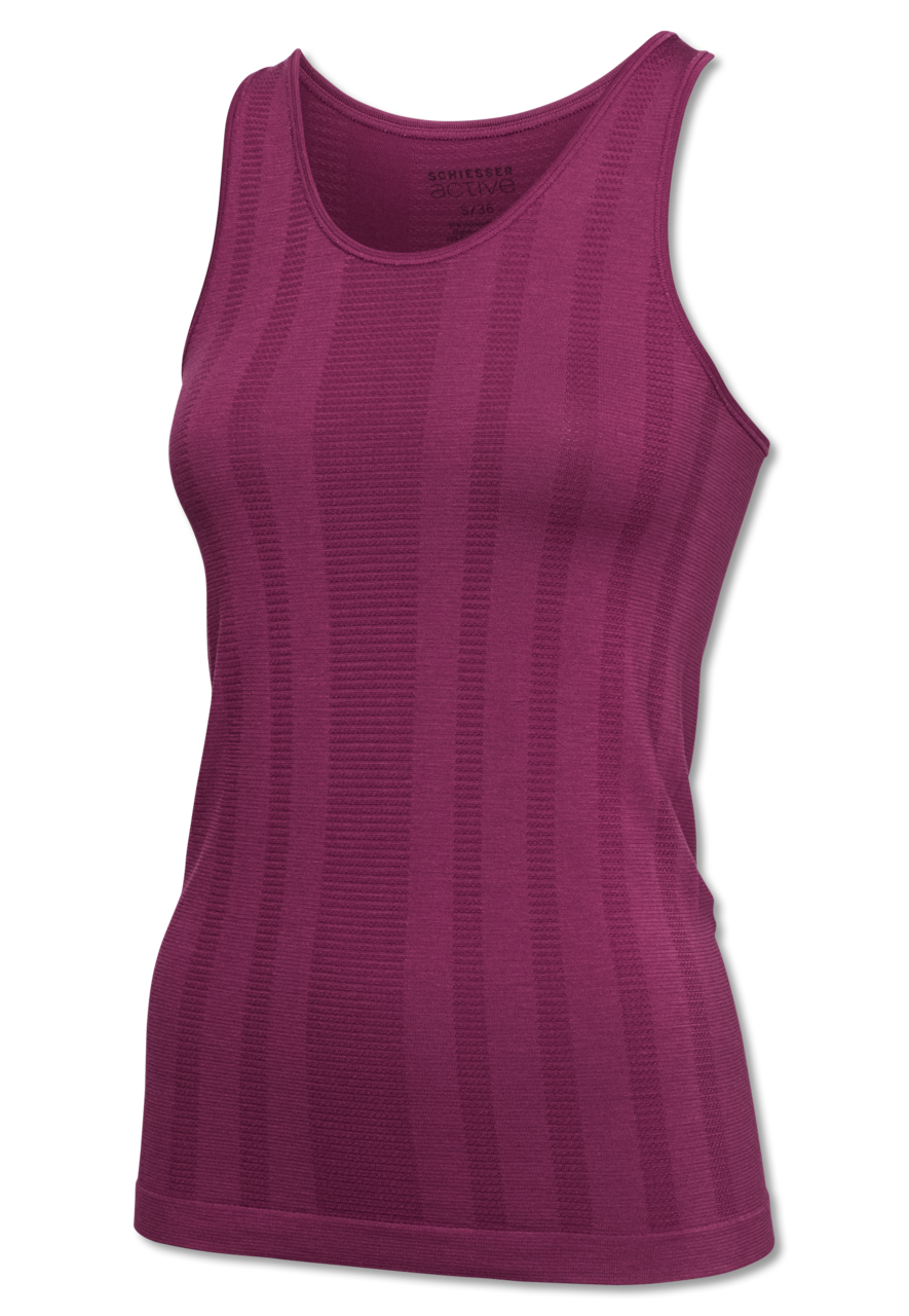 SCHIESSER Active Mesh Bamboo singlet (1-pack), dames tank top bessenkleur