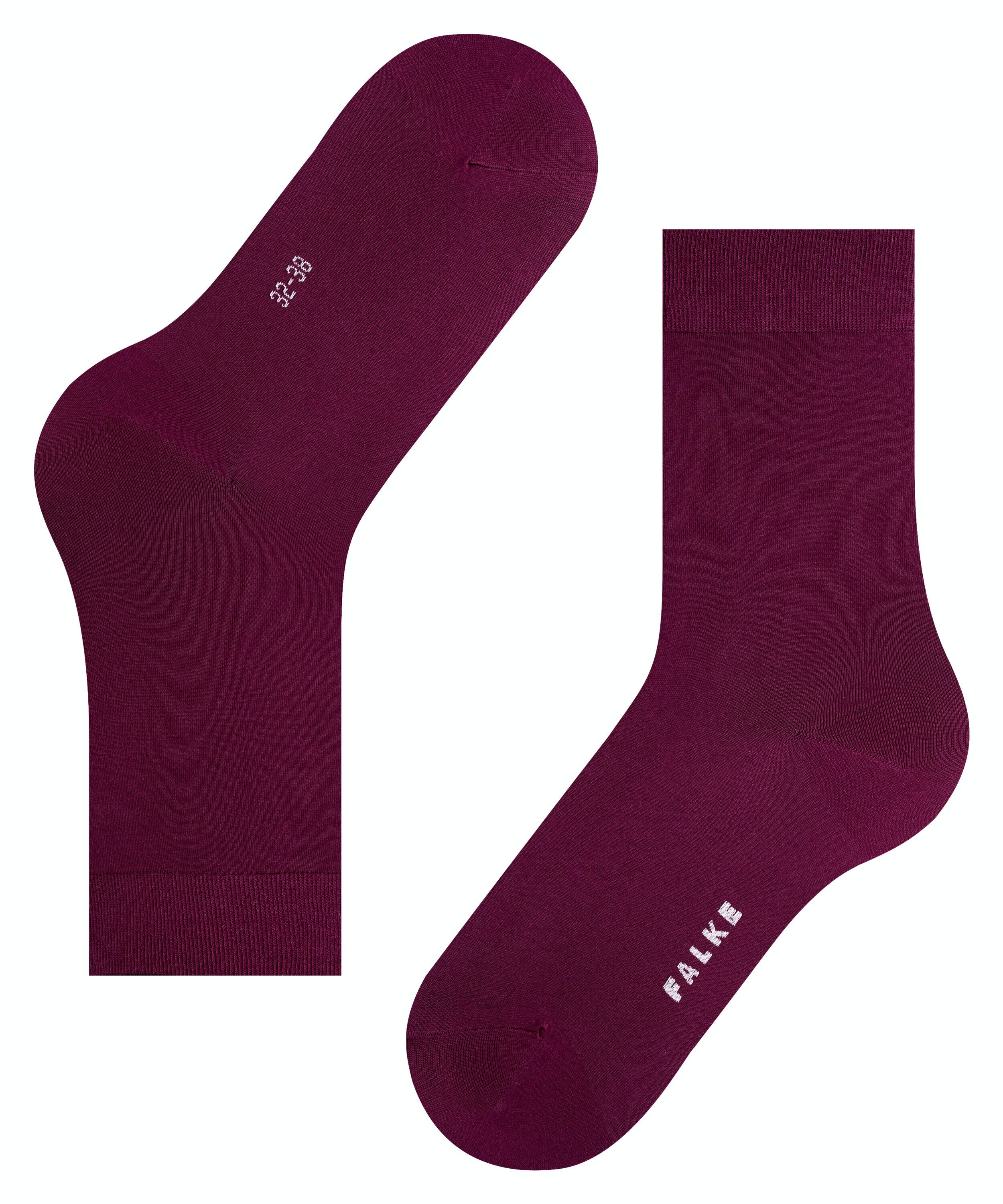 FALKE Cotton Touch damessokken, donkerrood (barolo)