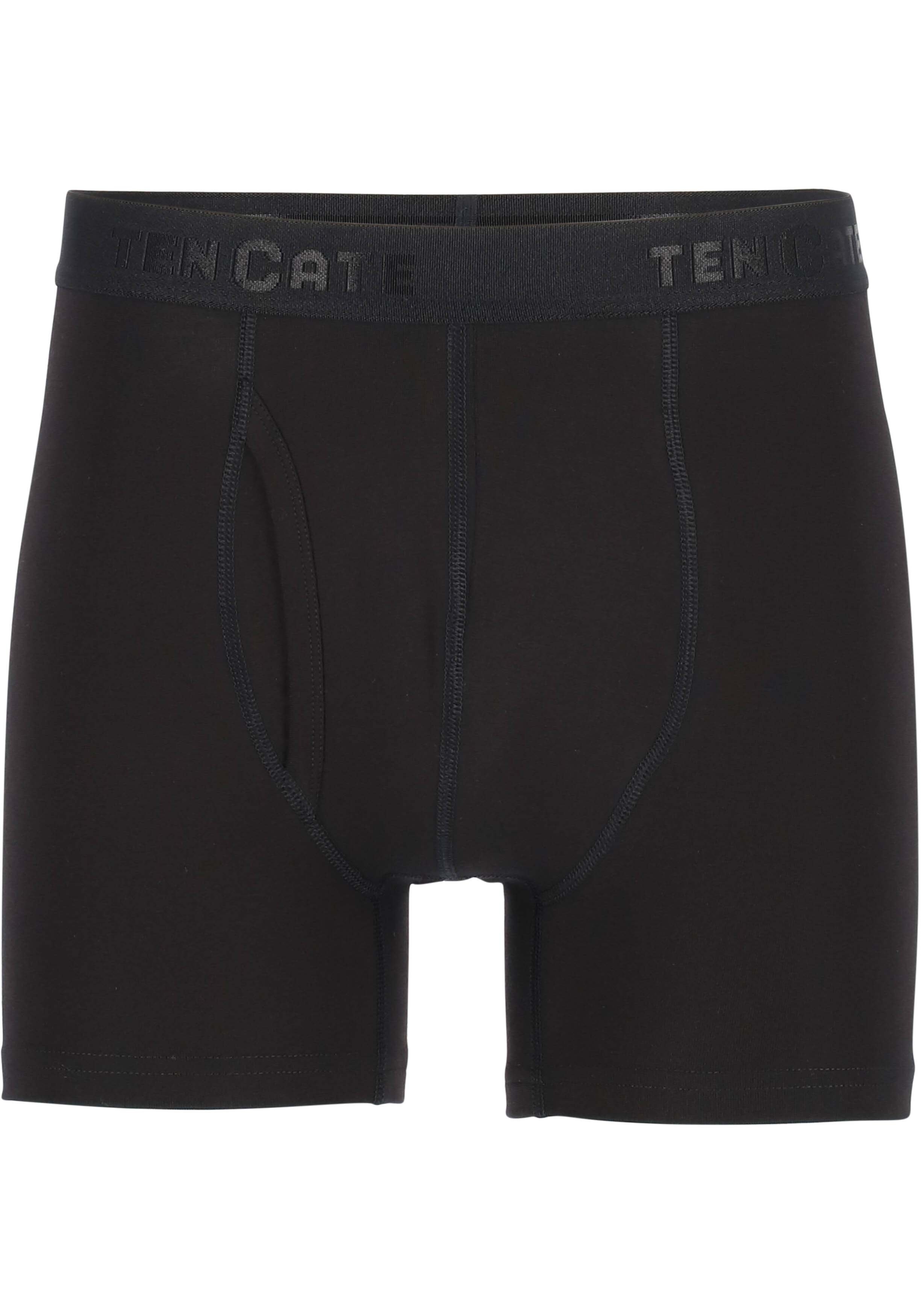 TEN CATE Basics men classic shorts met gulp (2-pack), heren boxers normale lengte, zwart