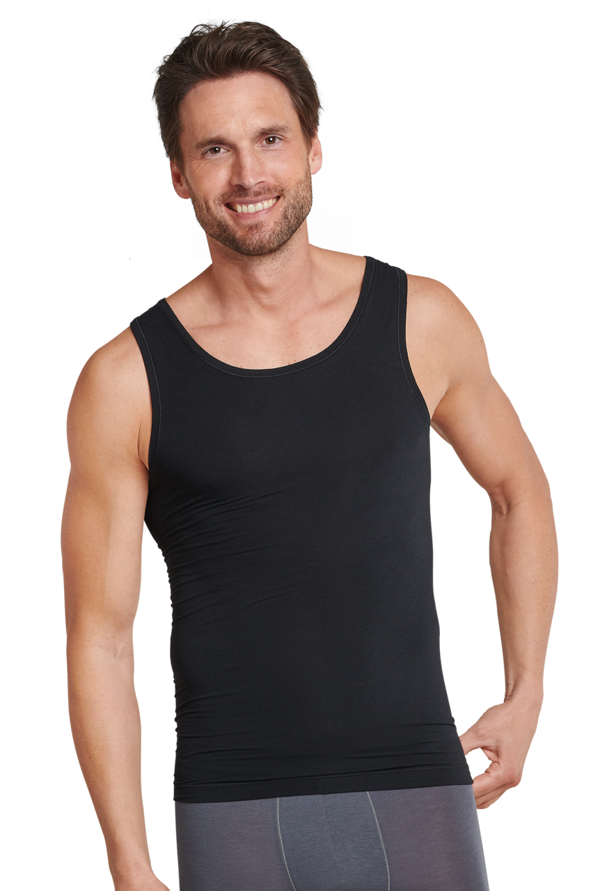 SCHIESSER Personal Fit singlet (1-pack), heren onderhemd zwart